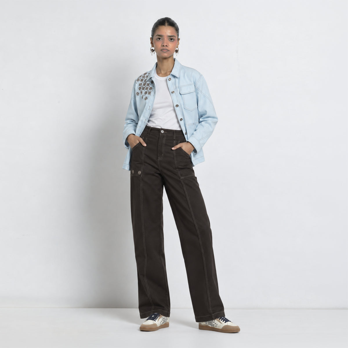 Kara - Utility Shacket - Powder Blue (Unisex)