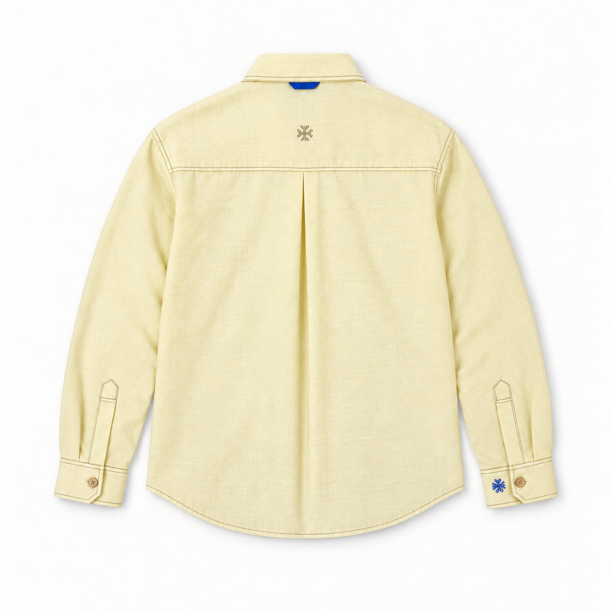 Kara - Cross-collar Shirt - Butter Yellow For Women