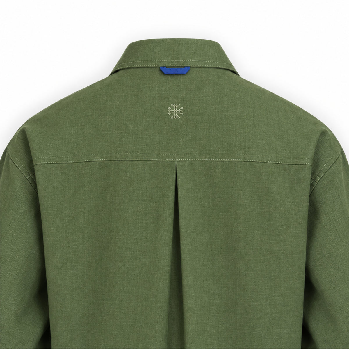 Kara - Cross-collar Shirt - Olive Green For Women