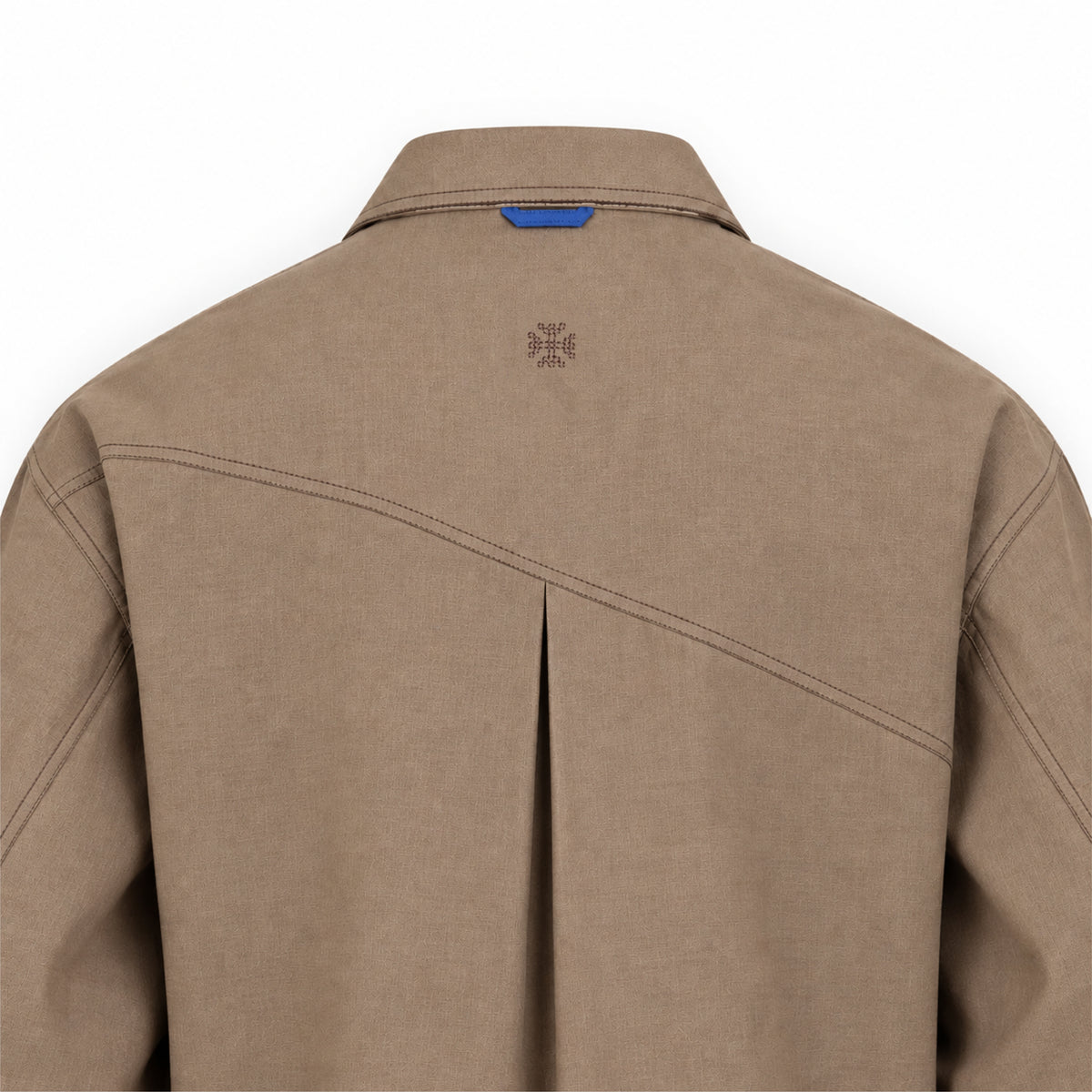 Kara - Saddle-stitch Shirt - Light Brown For Men