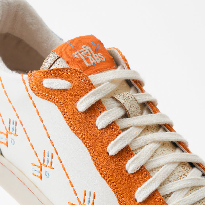Orange Suede Accents