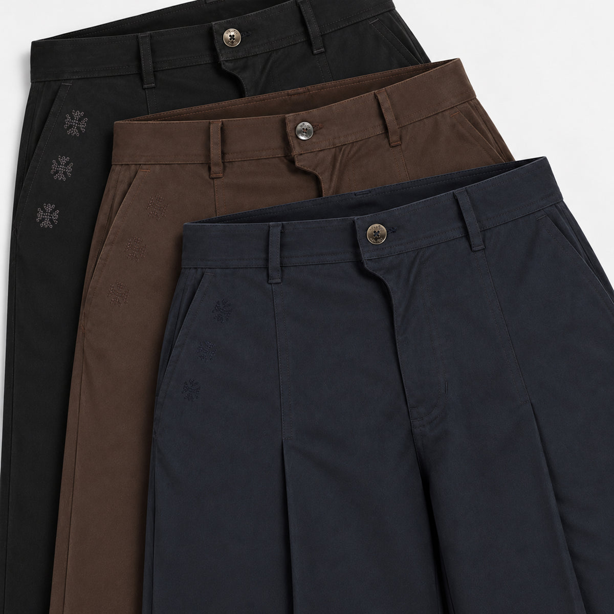 Kara - Pleat Trouser - Navy For Women