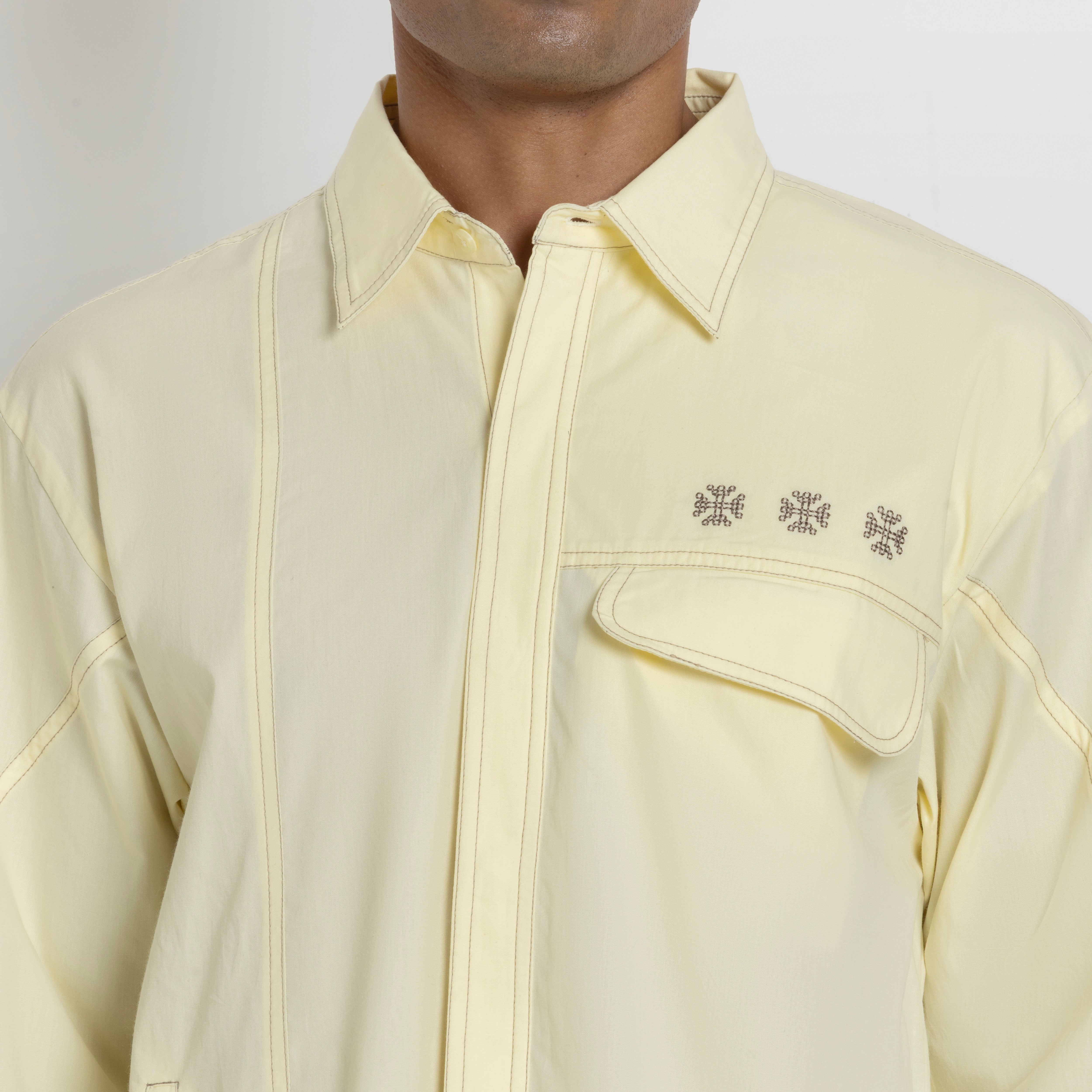 Kara - Deconstructed shirt - Butter Yellow For Men