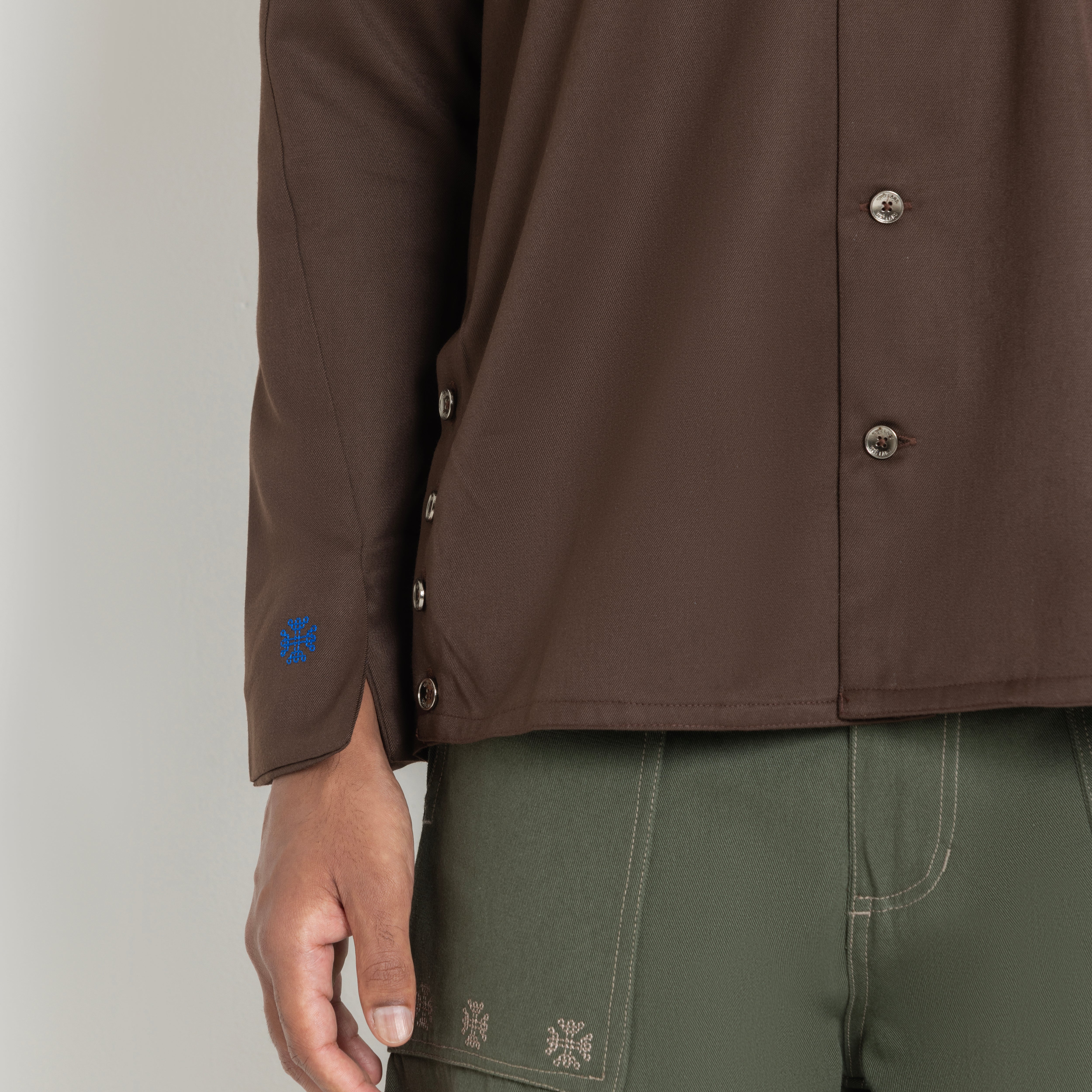 Kara - Workwear Shirt - Dark Brown (Unisex)
