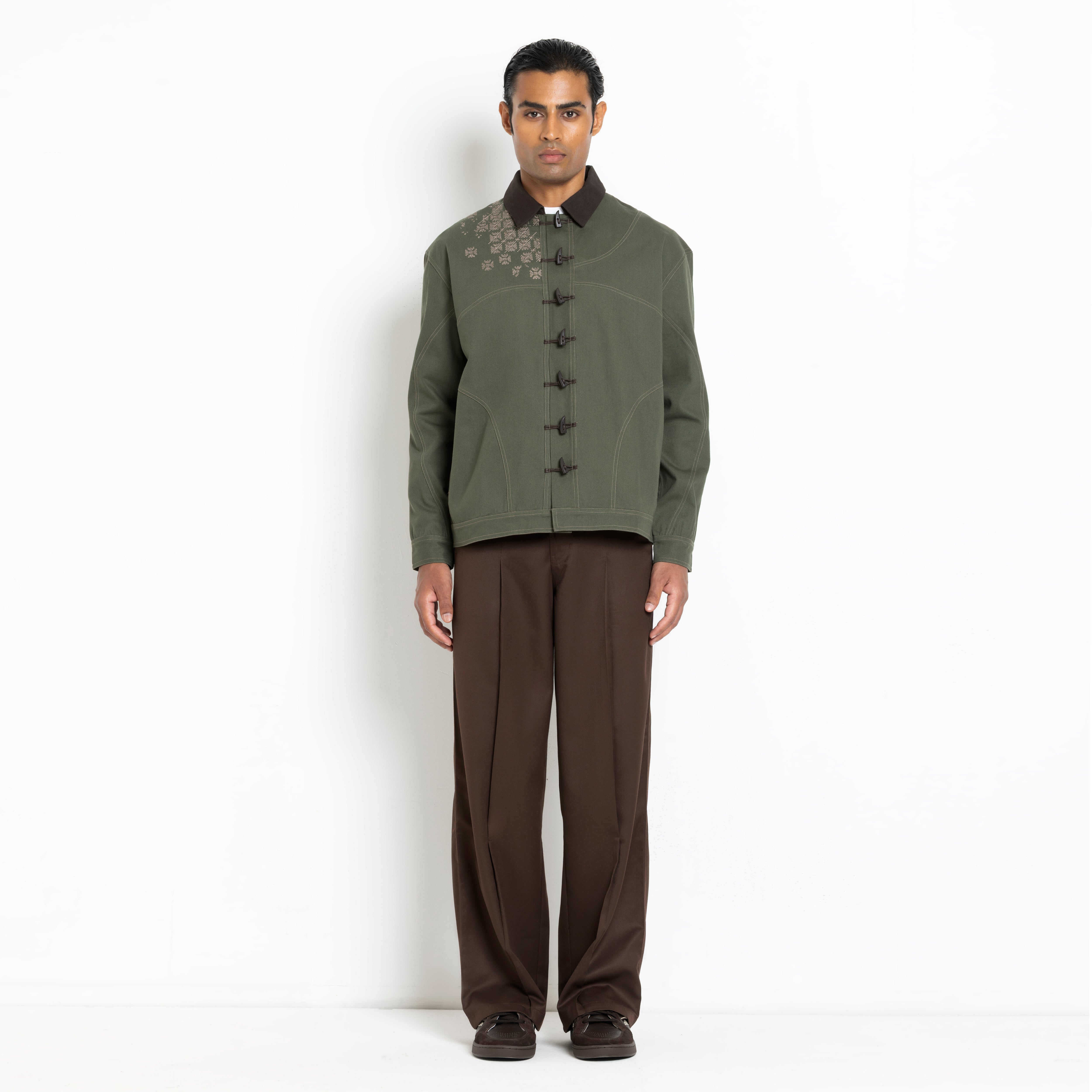 Kara - Toggle Shacket - Olive Green (Unisex)