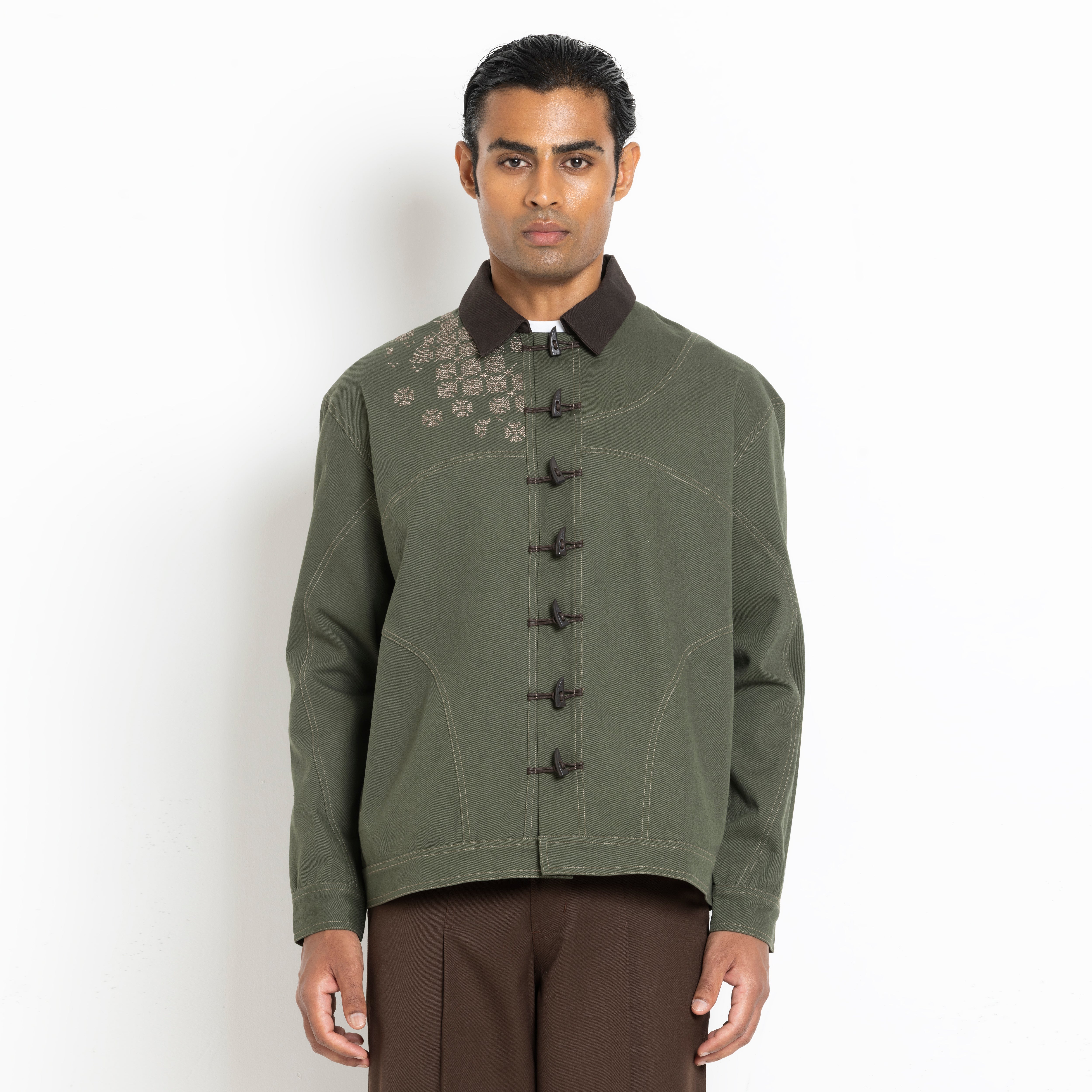 Kara - Toggle Shacket - Olive Green (Unisex)
