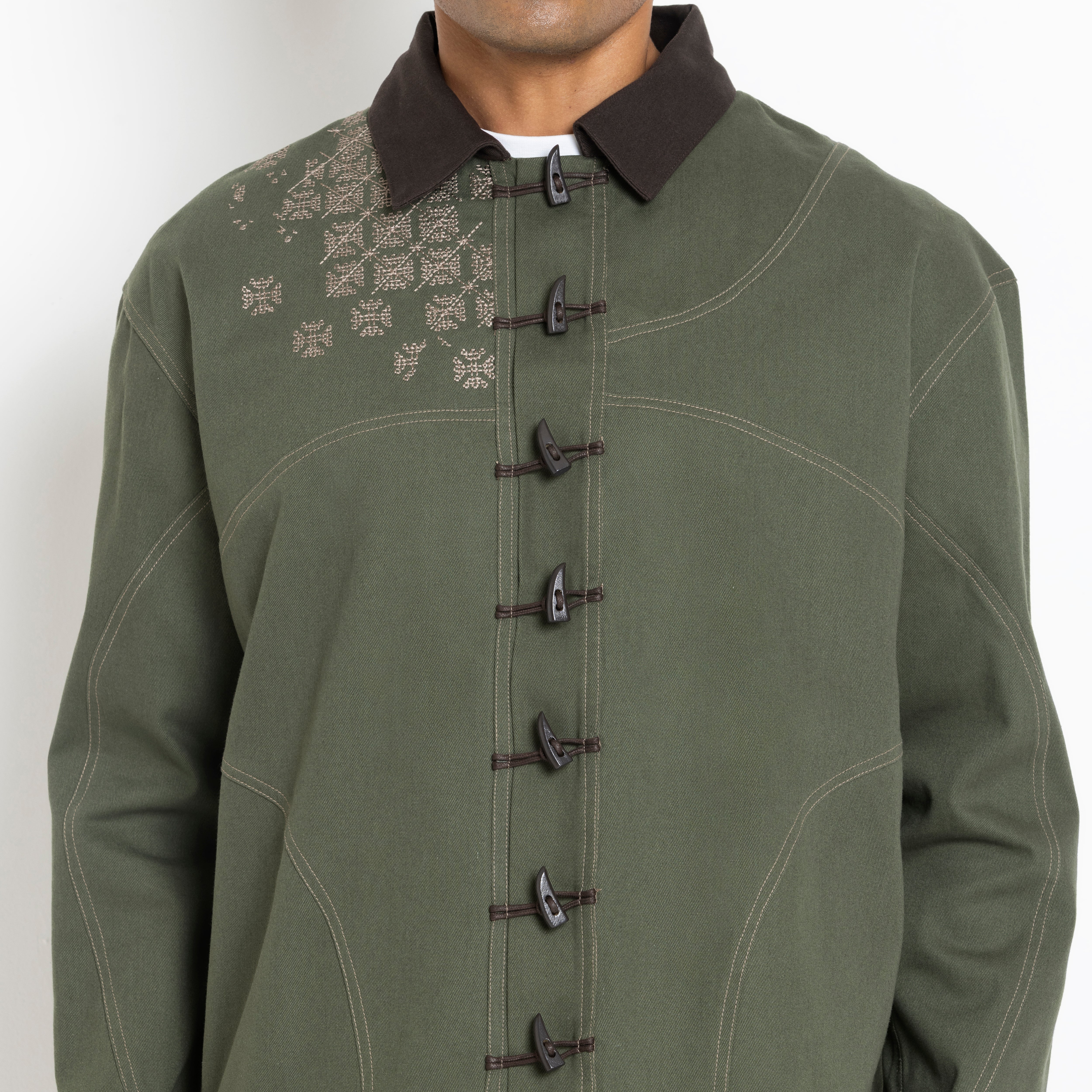 Kara - Toggle Shacket - Olive Green (Unisex)