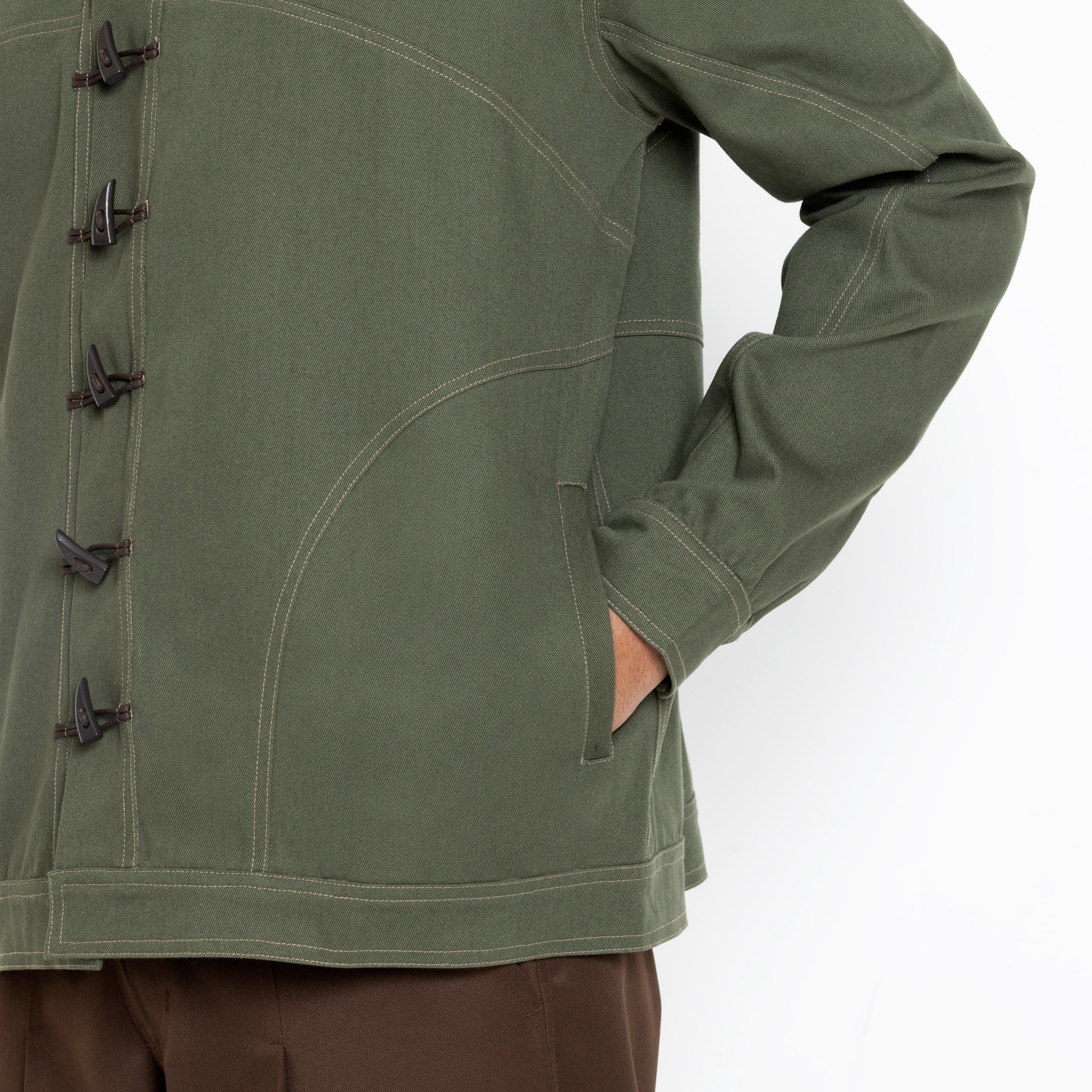 Kara - Toggle Shacket - Olive Green (Unisex)