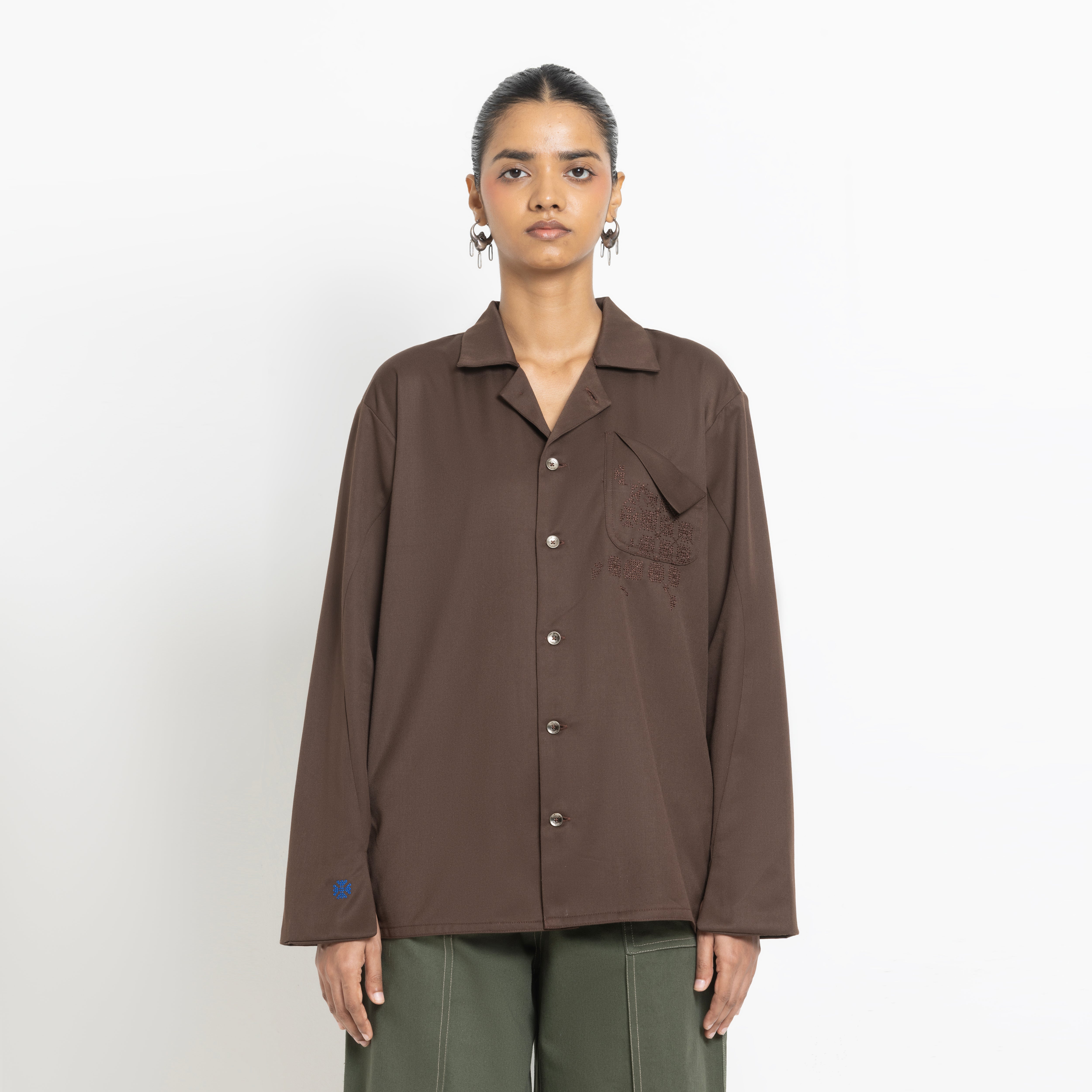 Kara - Workwear Shirt - Dark Brown (Unisex)
