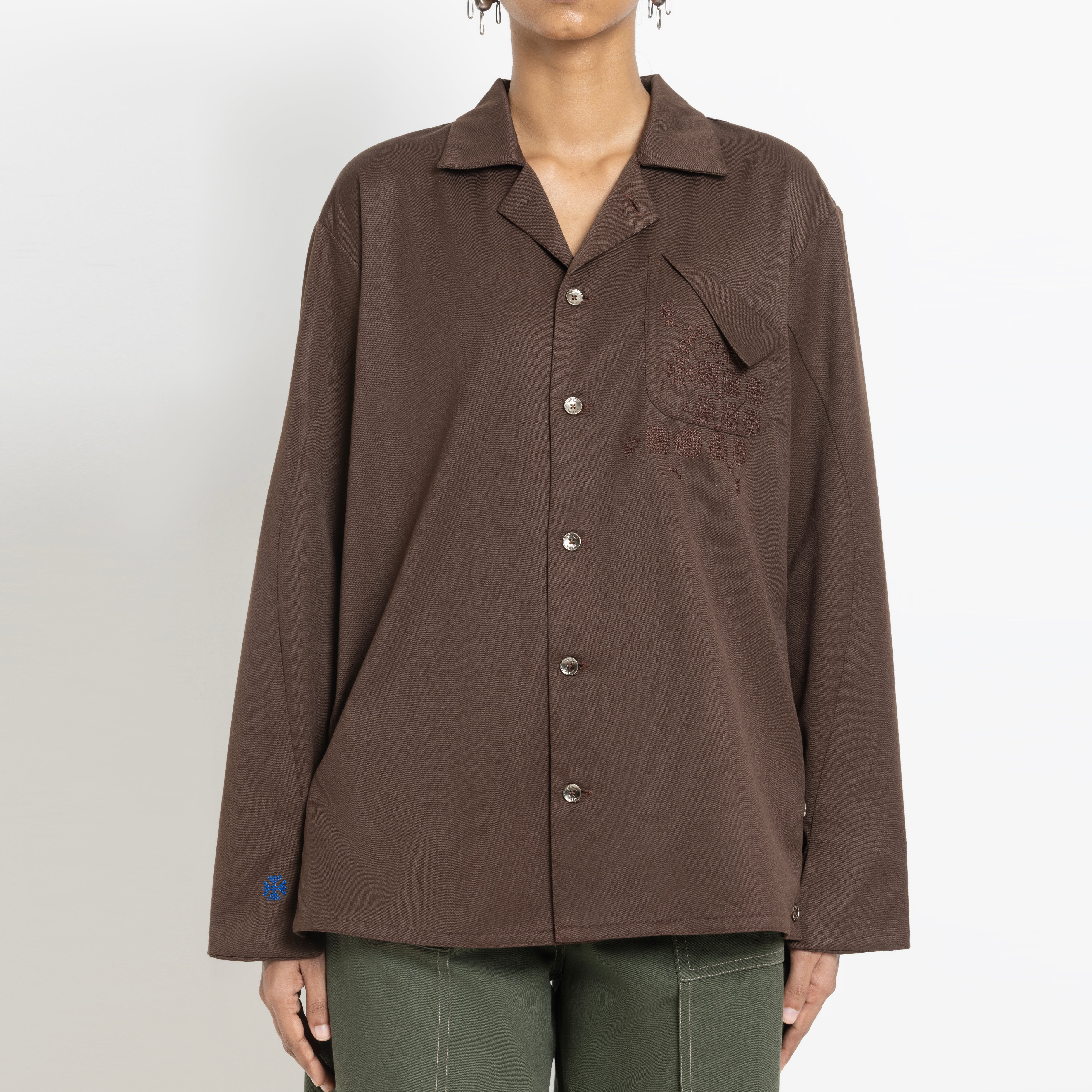 Kara - Workwear Shirt - Dark Brown (Unisex)