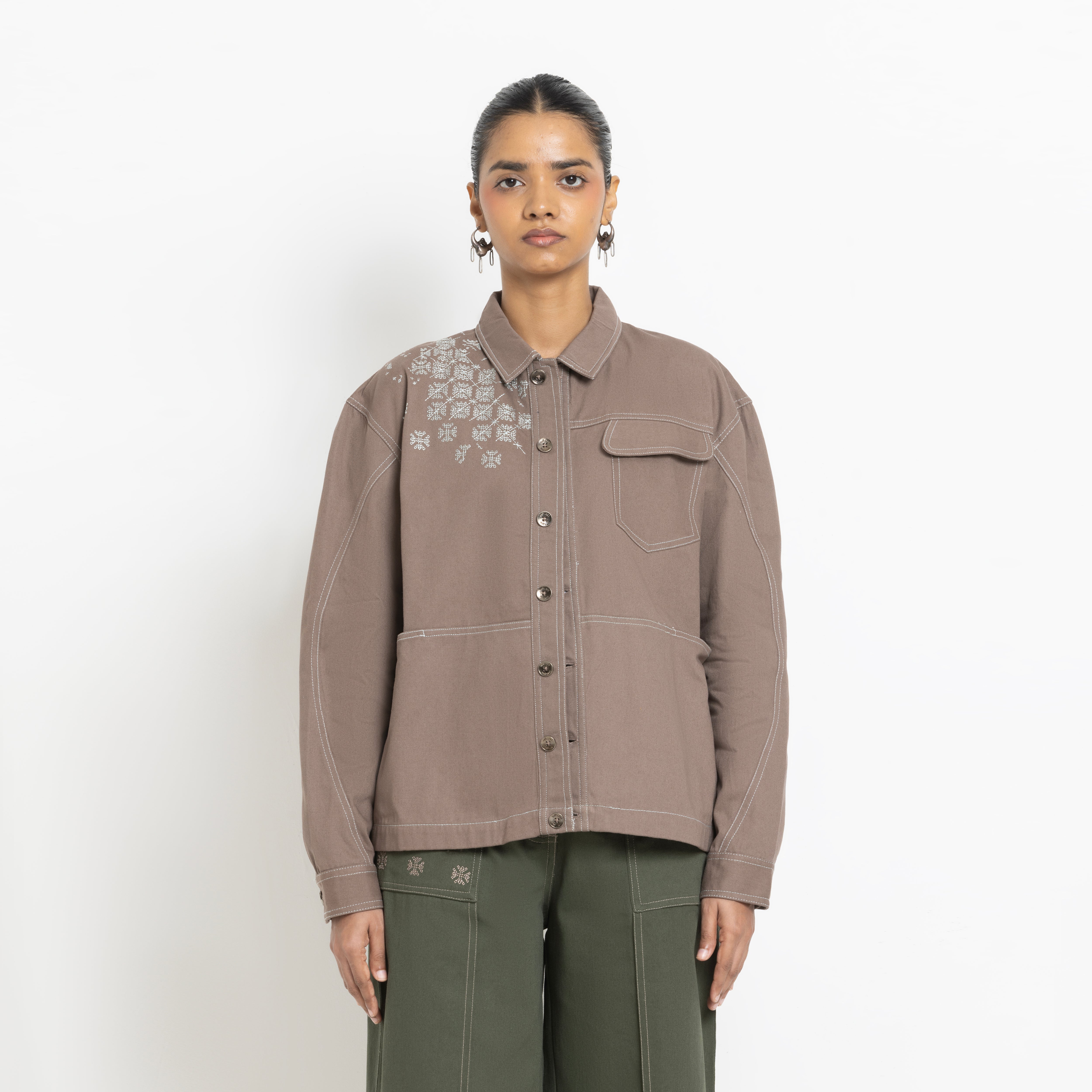 Kara - Utility Shacket - Dark Brown (Unisex)