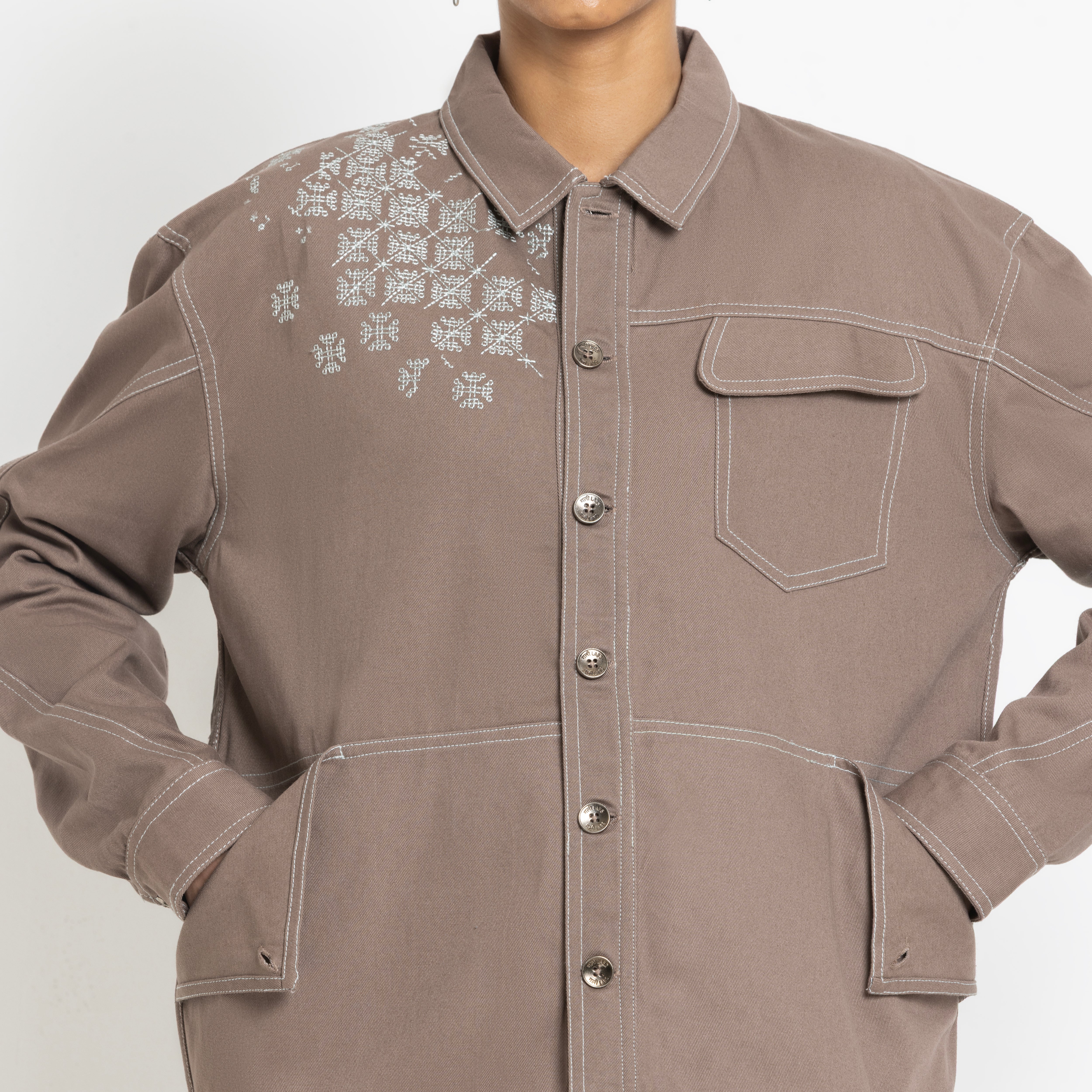 Kara - Utility Shacket - Dark Brown (Unisex)