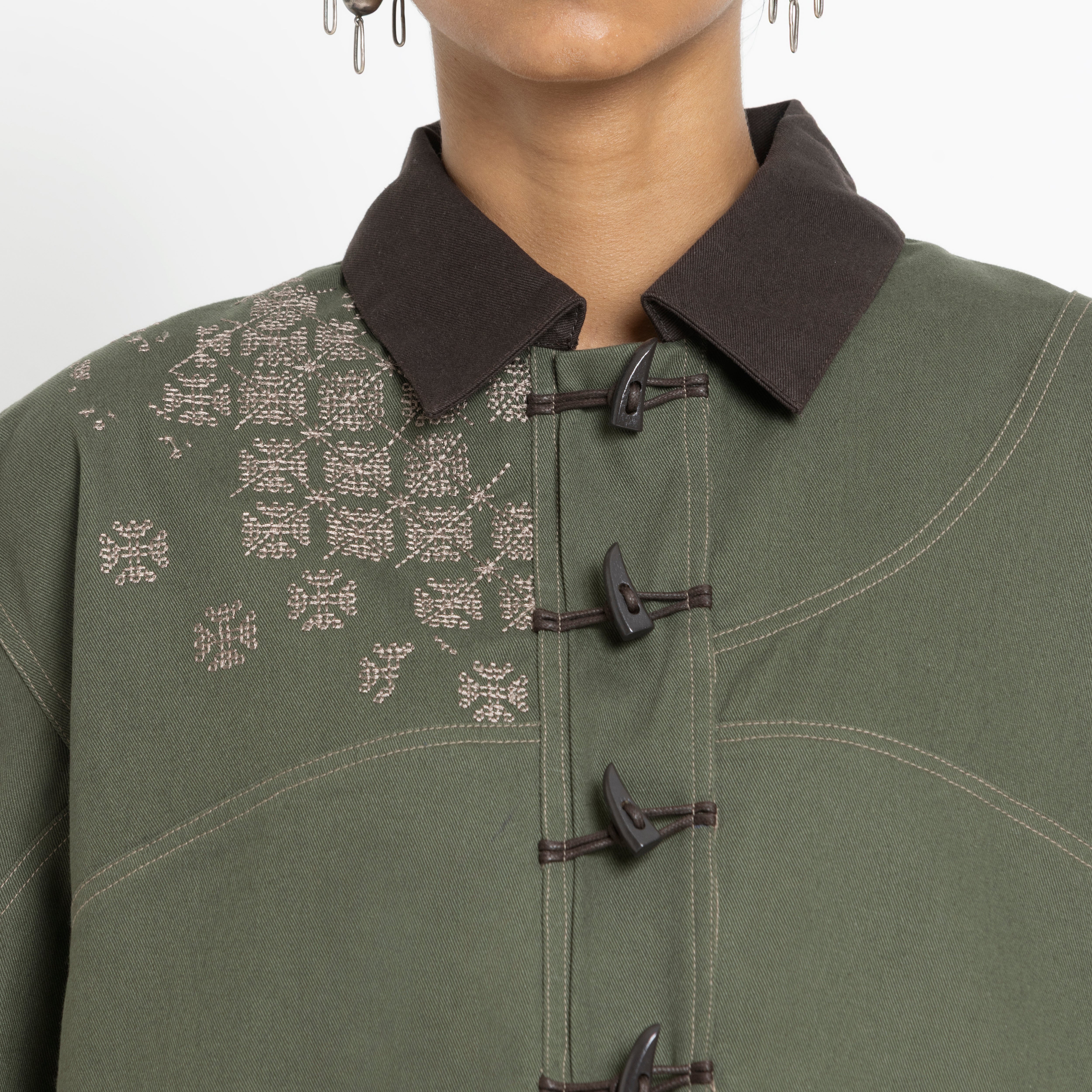 Kara - Toggle Shacket - Olive Green (Unisex)