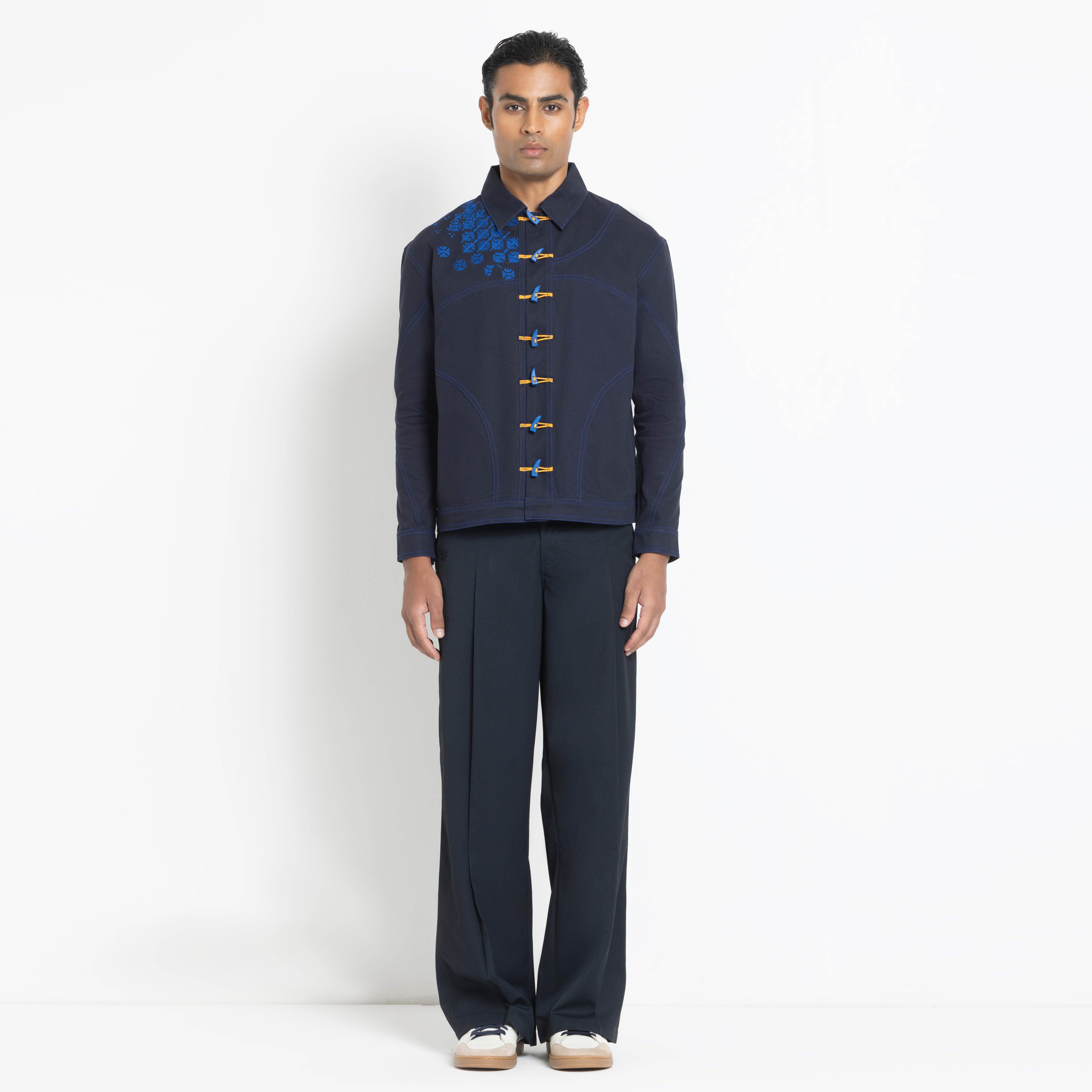 Kara - Toggle Shacket - Navy (Unisex)