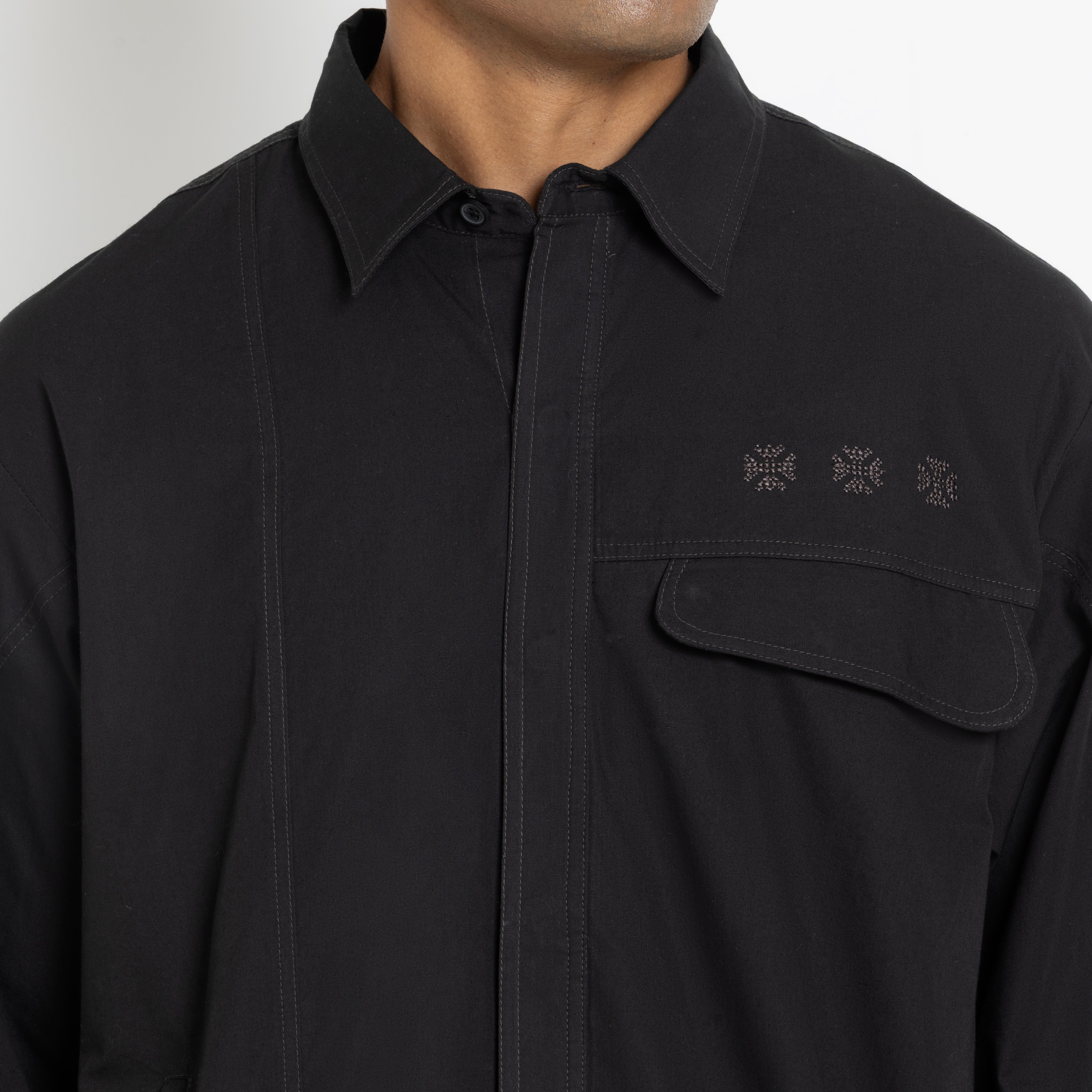 Kara - Deconstructed shirt - Black For Men