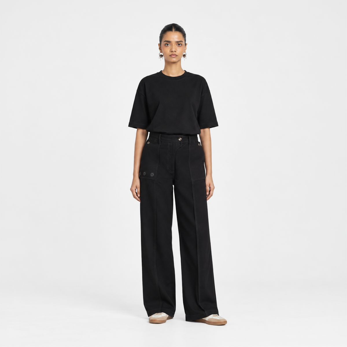 Kara - Pintuck Pant - Black For Women