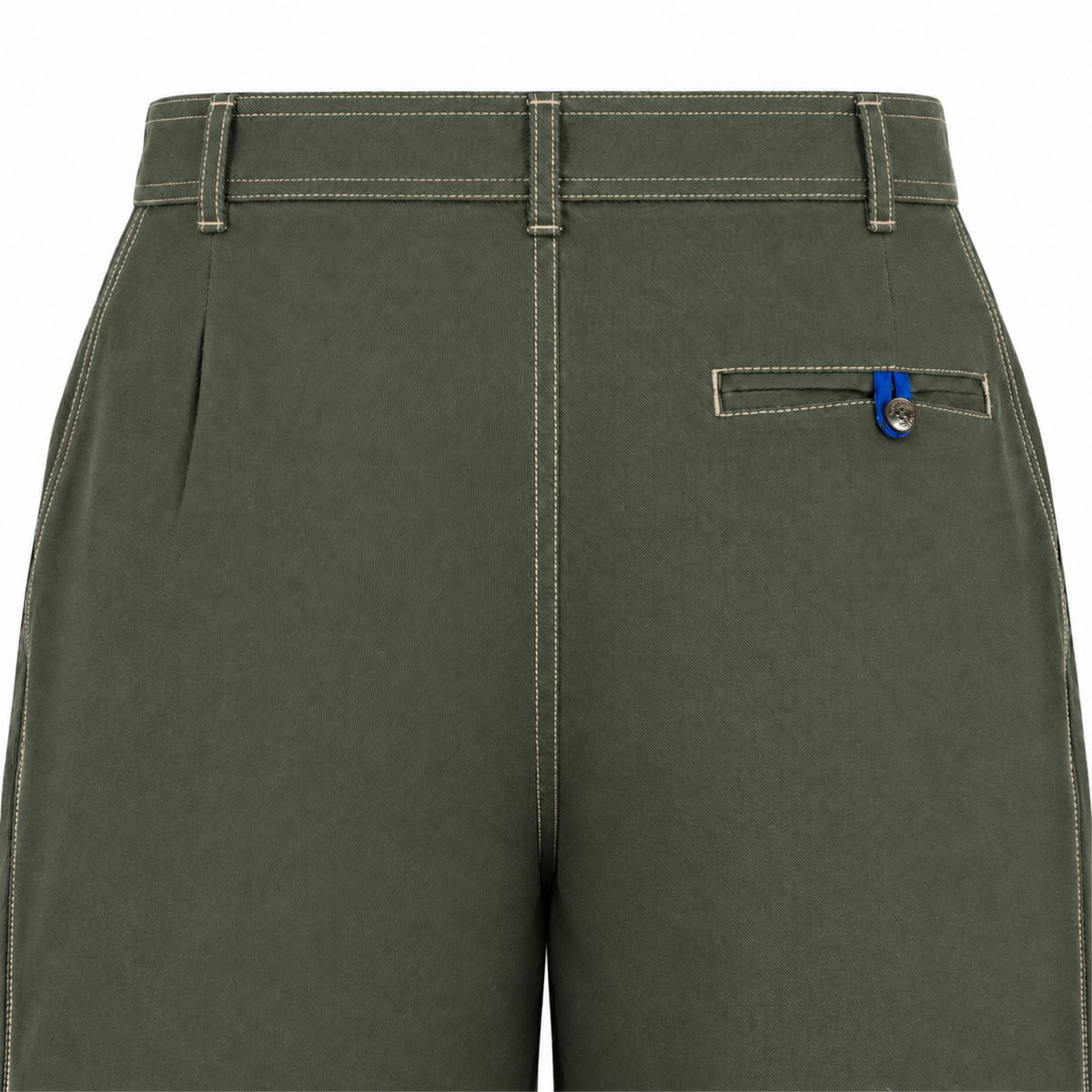Kara - Pintuck Pant - Olive Green For Women