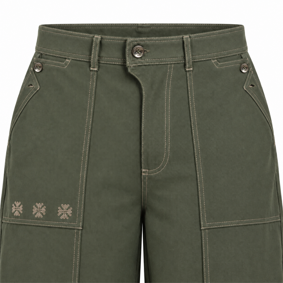 Kara - Pintuck Pant - Olive Green For Men