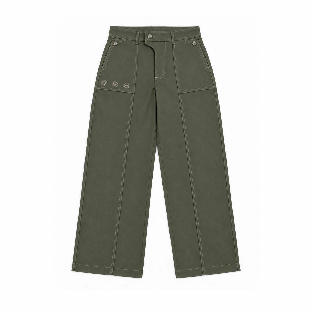 Kara - Pintuck Pant - Olive Green For Men