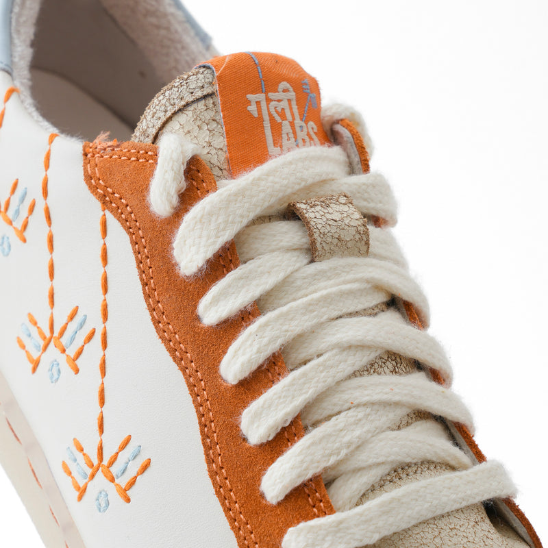Orange Suede Accents