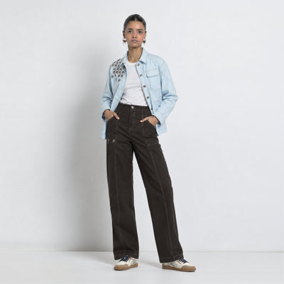 Kara - Utility Shacket - Powder Blue (Unisex)