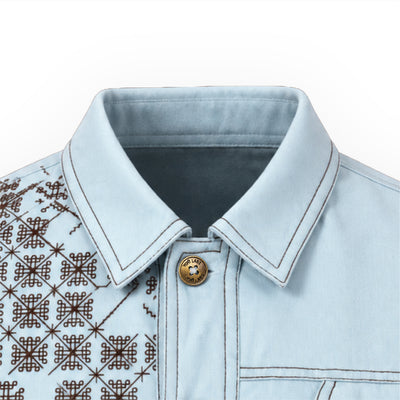 Kara - Utility Shacket - Powder Blue (Unisex)