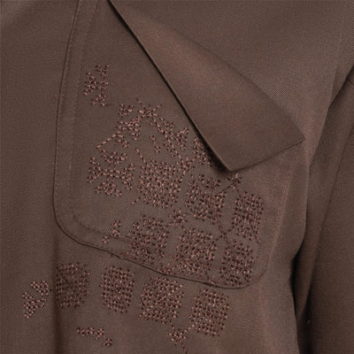 Kara - Workwear Shirt - Dark Brown (Unisex)