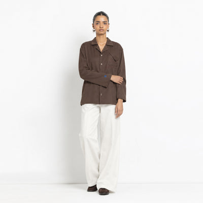 Kara - Workwear Shirt - Dark Brown (Unisex)