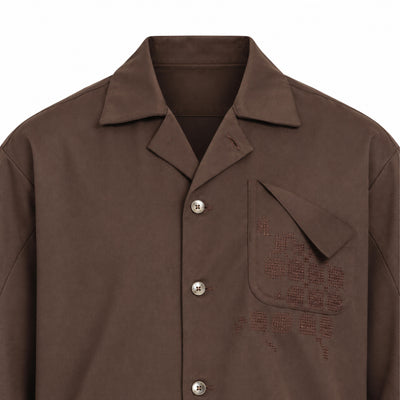 Kara - Workwear Shirt - Dark Brown (Unisex)