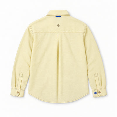 Kara - Cross-collar Shirt - Butter Yellow For Women