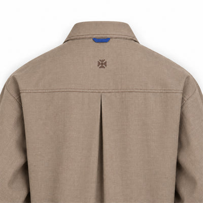 Kara - Cross-collar Shirt - Brown For Women