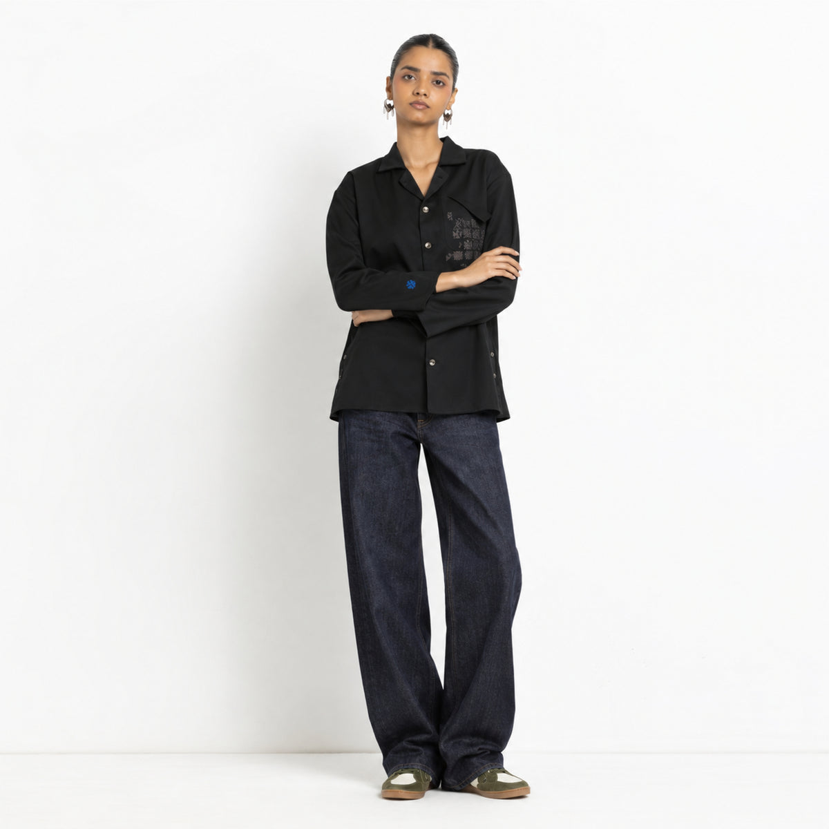 Kara - Workwear Shirt - Black (Unisex)