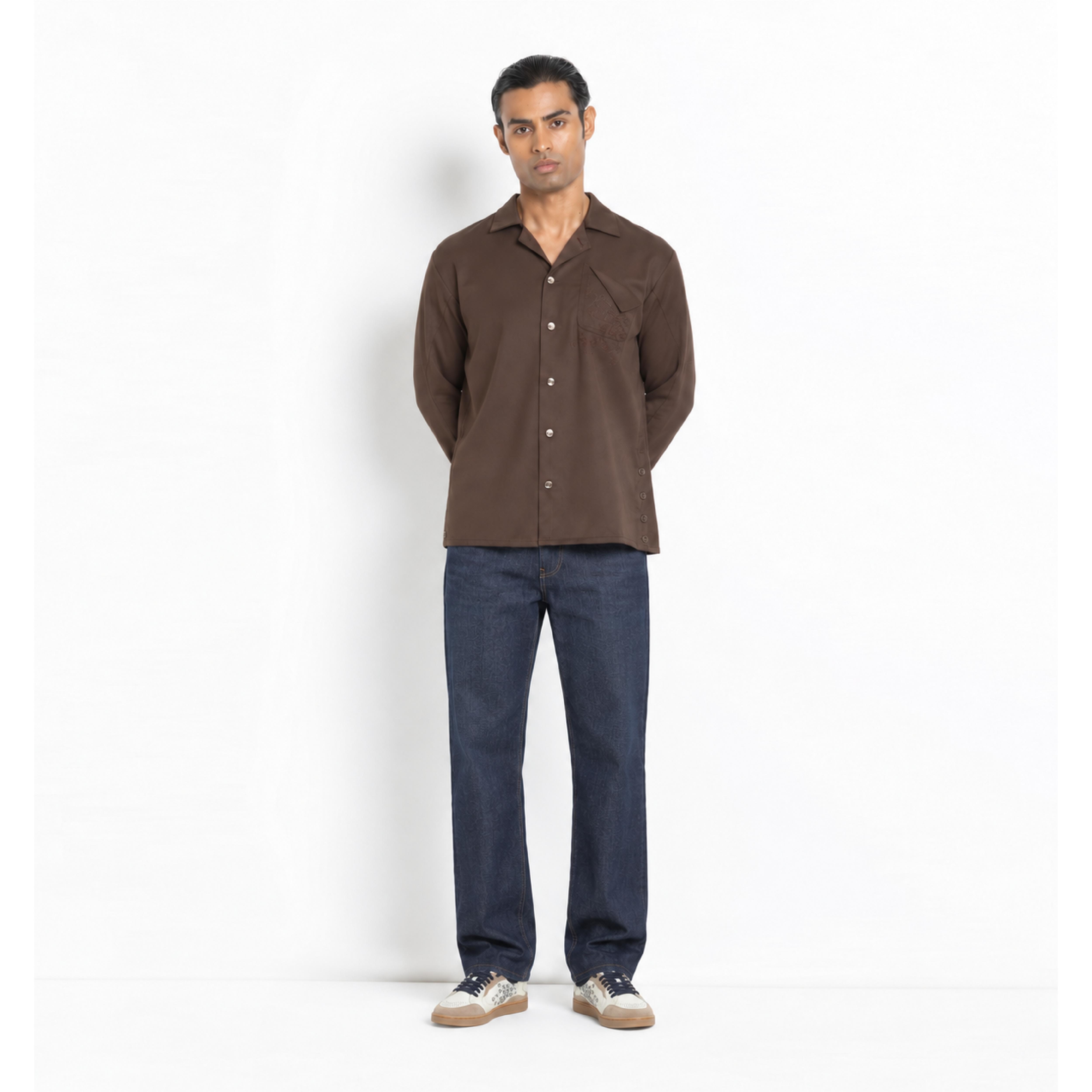 Kara - Workwear Shirt - Dark Brown (Unisex)