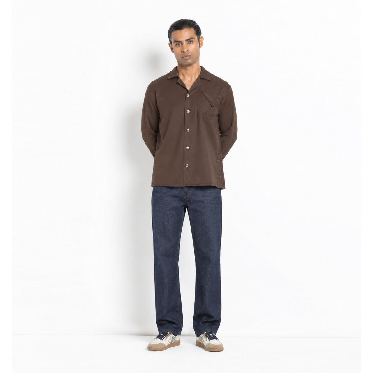 Kara - Workwear Shirt - Dark Brown (Unisex)