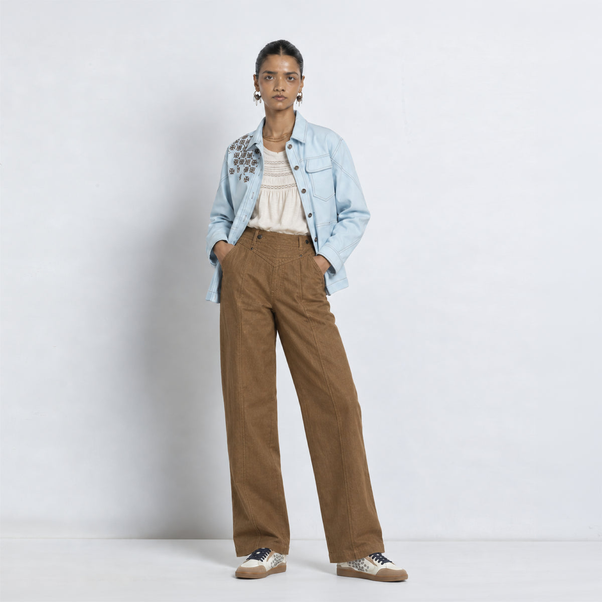 Kara - Utility Shacket - Powder Blue (Unisex)
