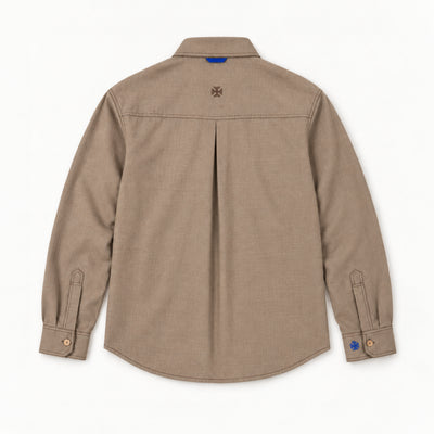 Kara - Cross-collar Shirt - Brown For Women