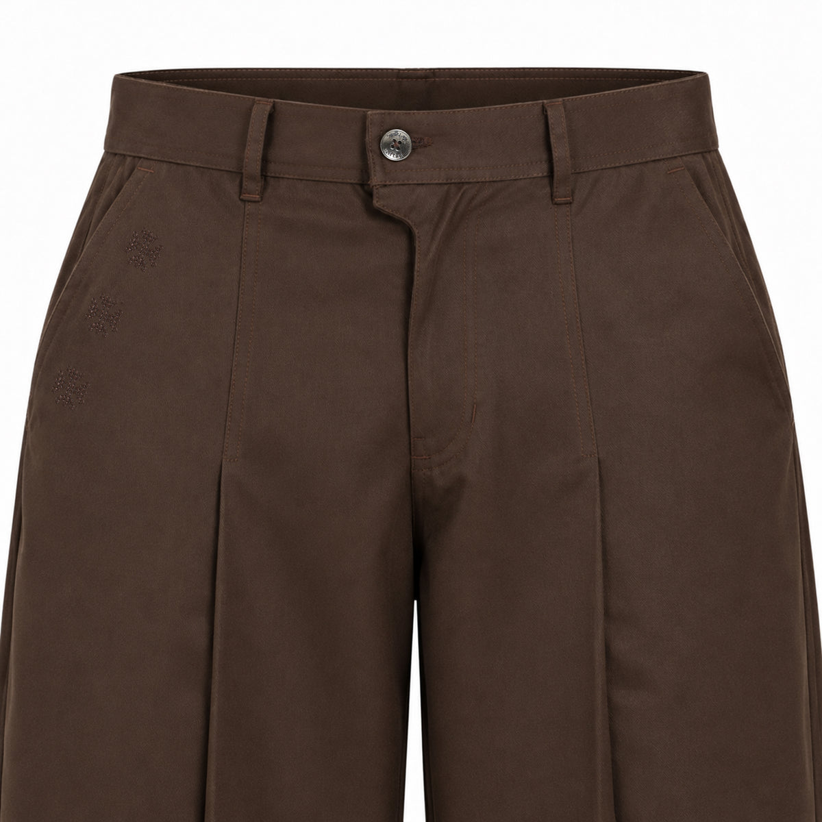 Kara - Pleat Trouser - Dark Brown For Men