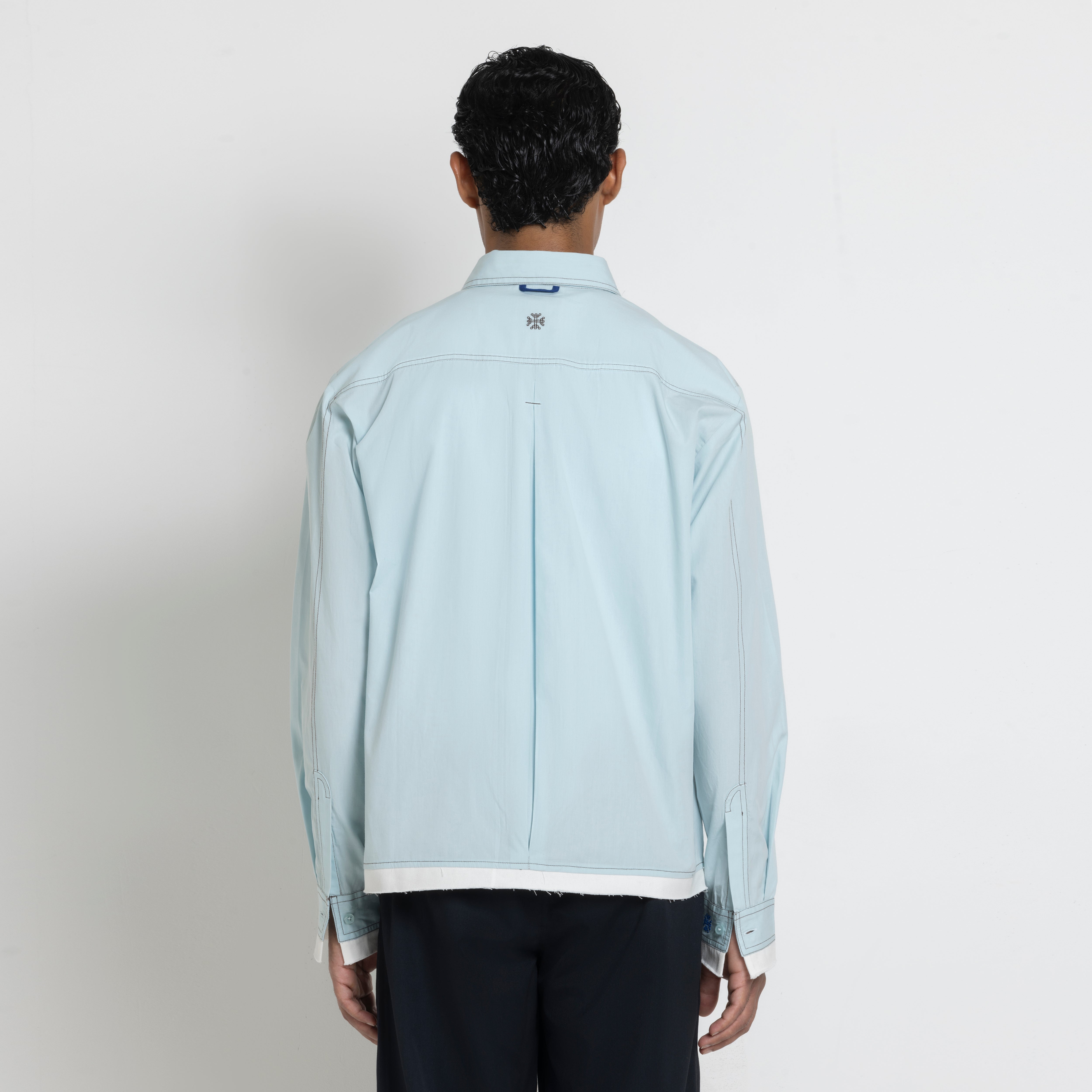 Kara - Deconstructed shirt - Powder Blue For Men