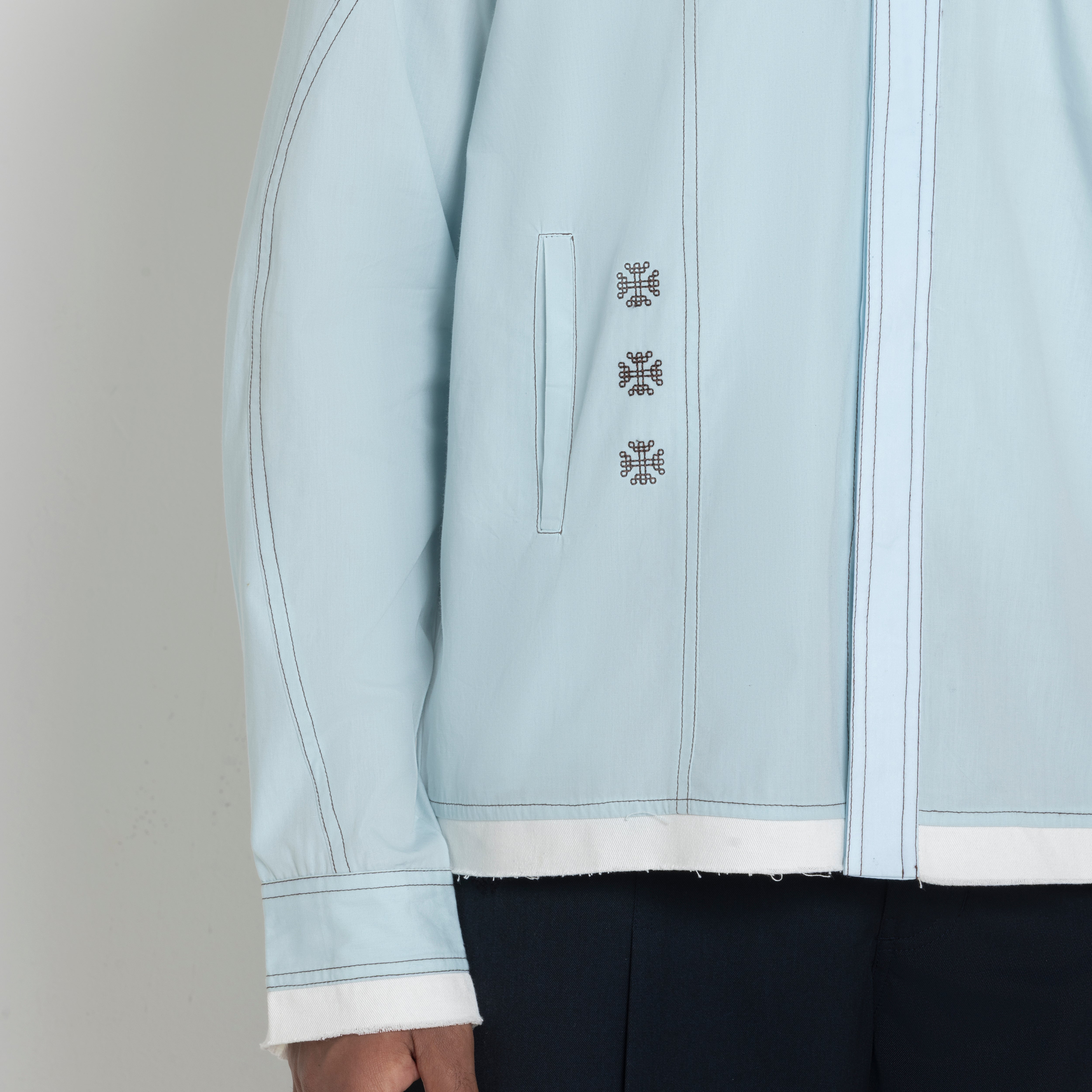 Kara - Deconstructed shirt - Powder Blue For Men