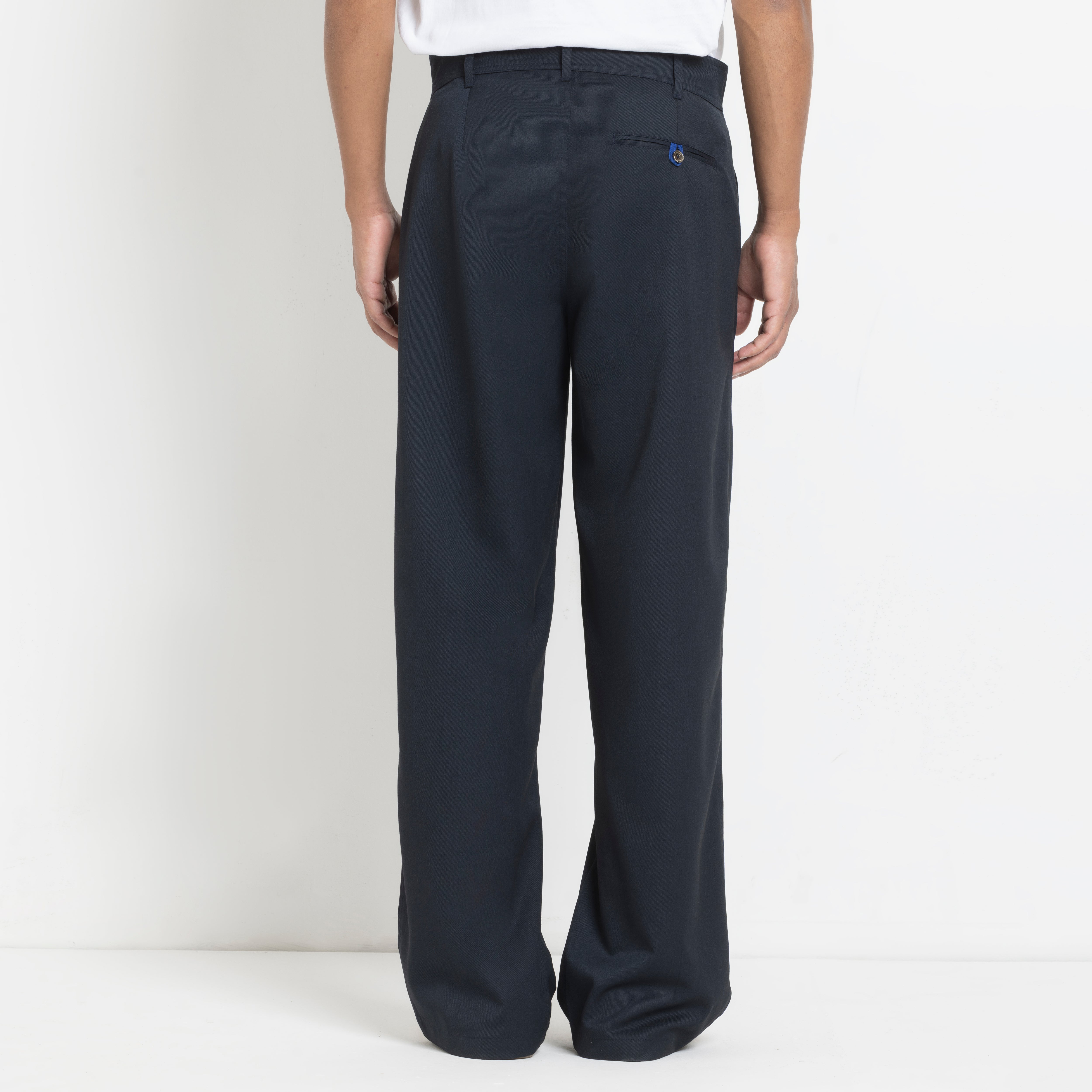 Kara - Pleat Trouser - Navy For Men