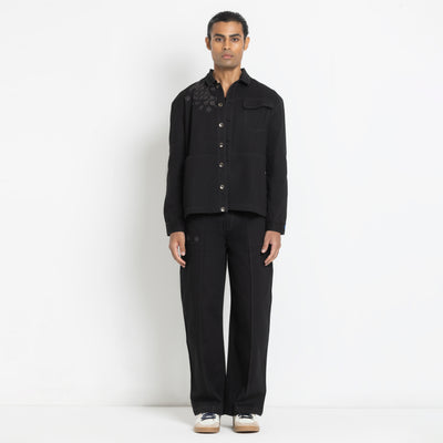 Kara - Utility Shacket - Black (Unisex)
