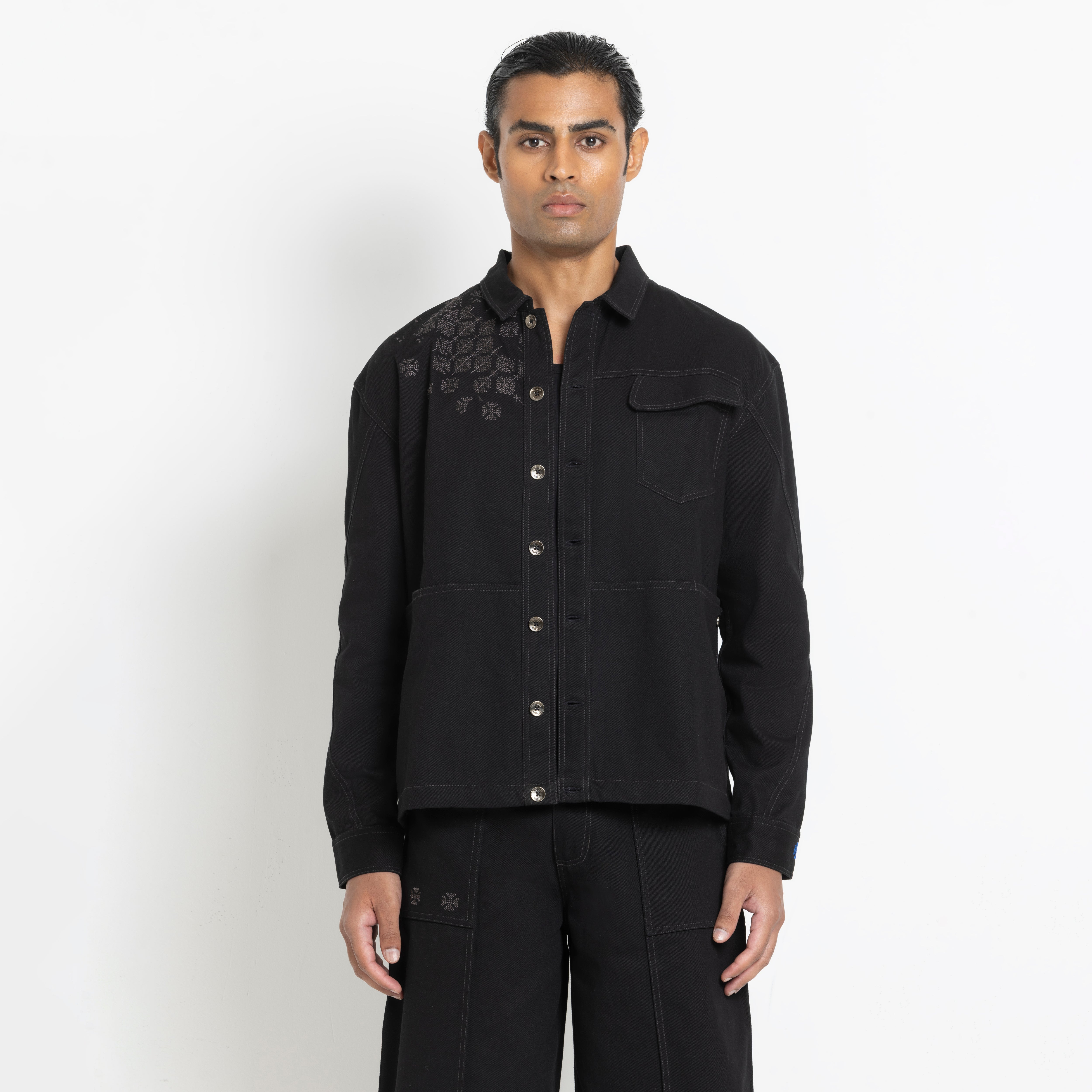 Kara - Utility Shacket - Black (Unisex)