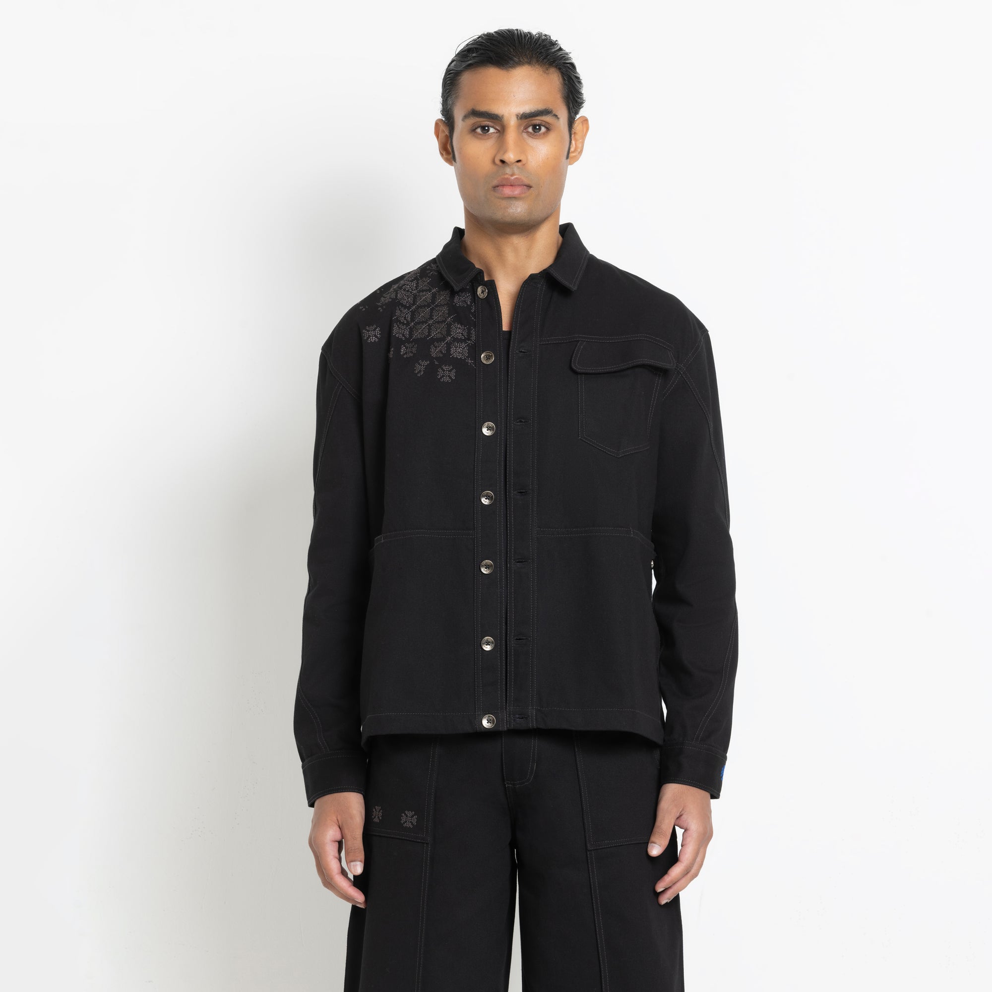 Kara - Utility Shacket - Black (Unisex)