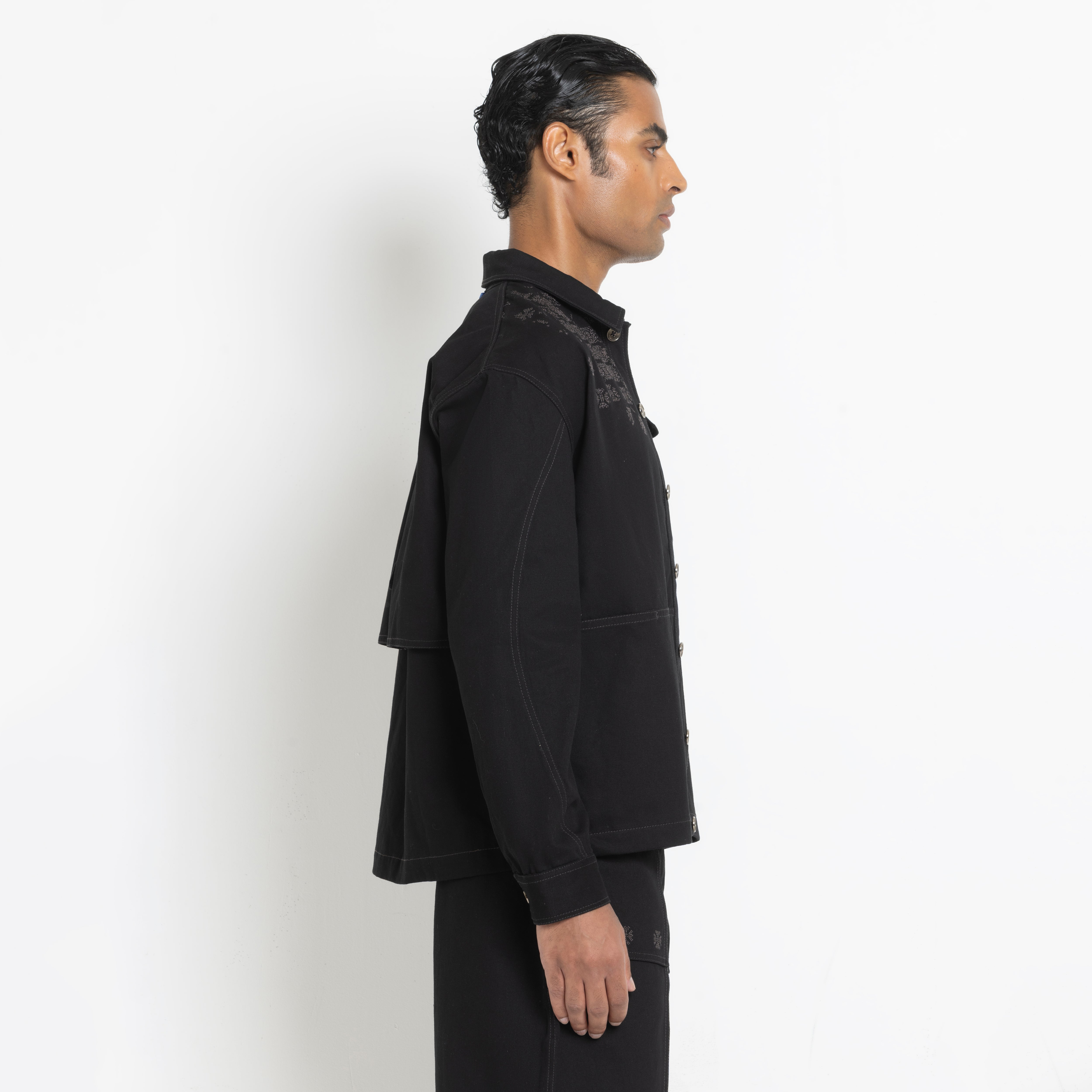 Kara - Utility Shacket - Black (Unisex)