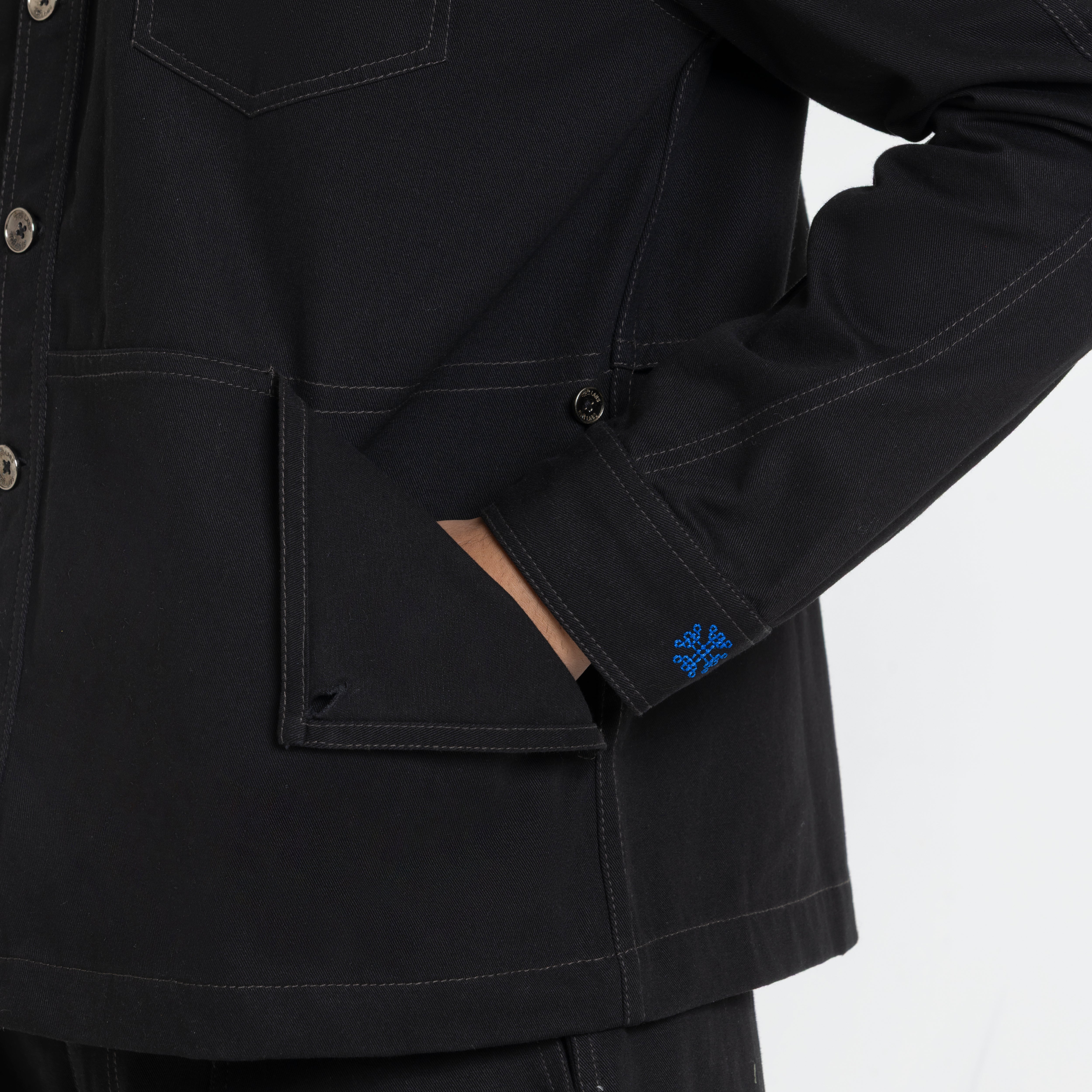 Kara - Utility Shacket - Black (Unisex)