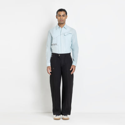 Kara - Pintuck Pant - Black For Men