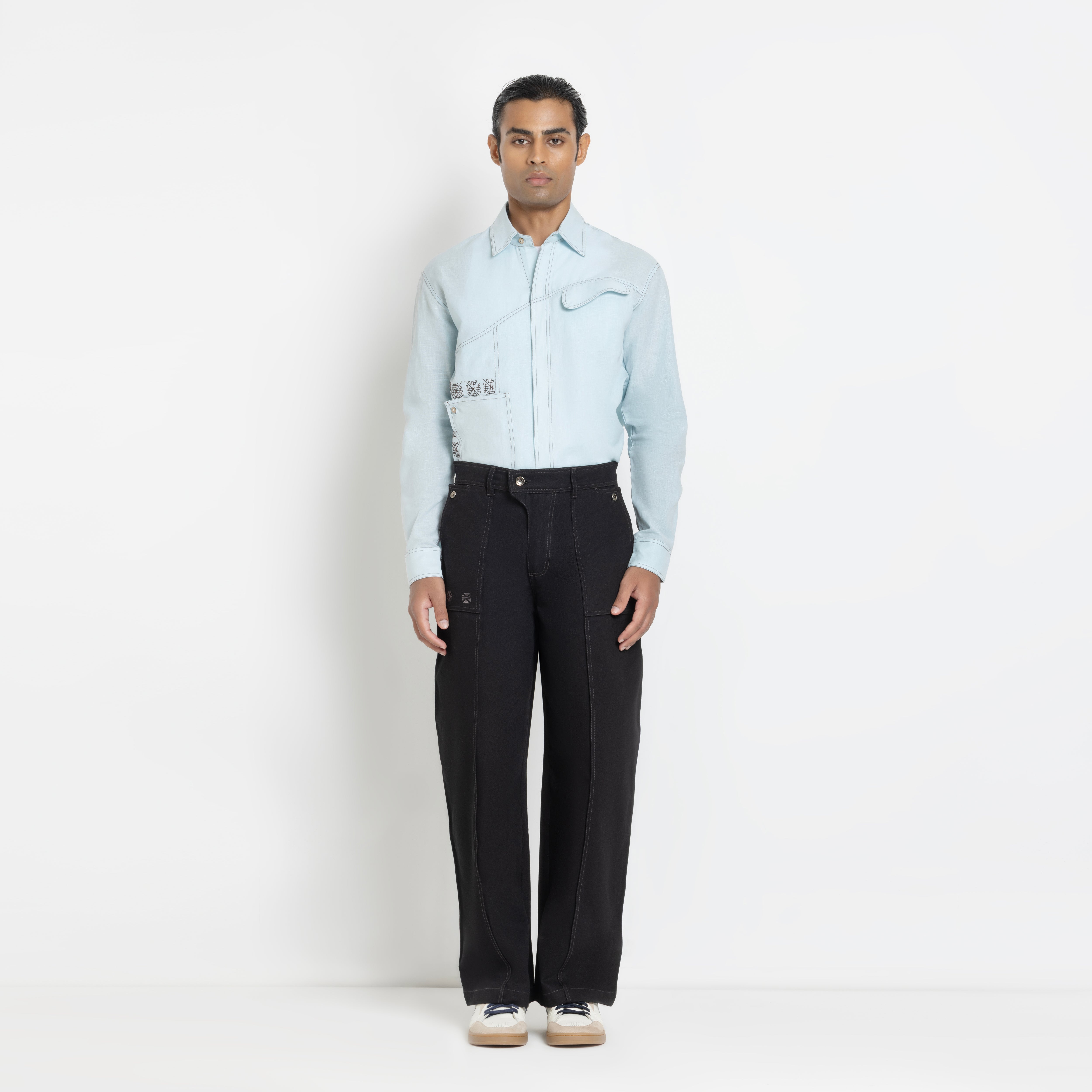 Kara - Pintuck Pant - Black For Men