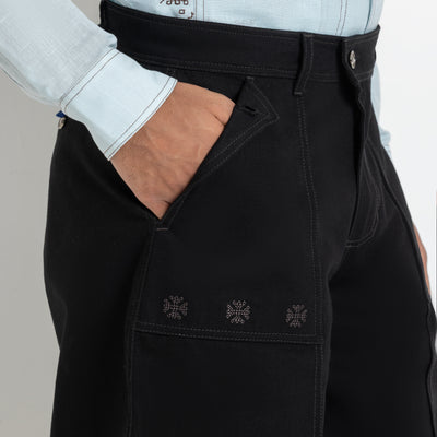 Kara - Pintuck Pant - Black For Men