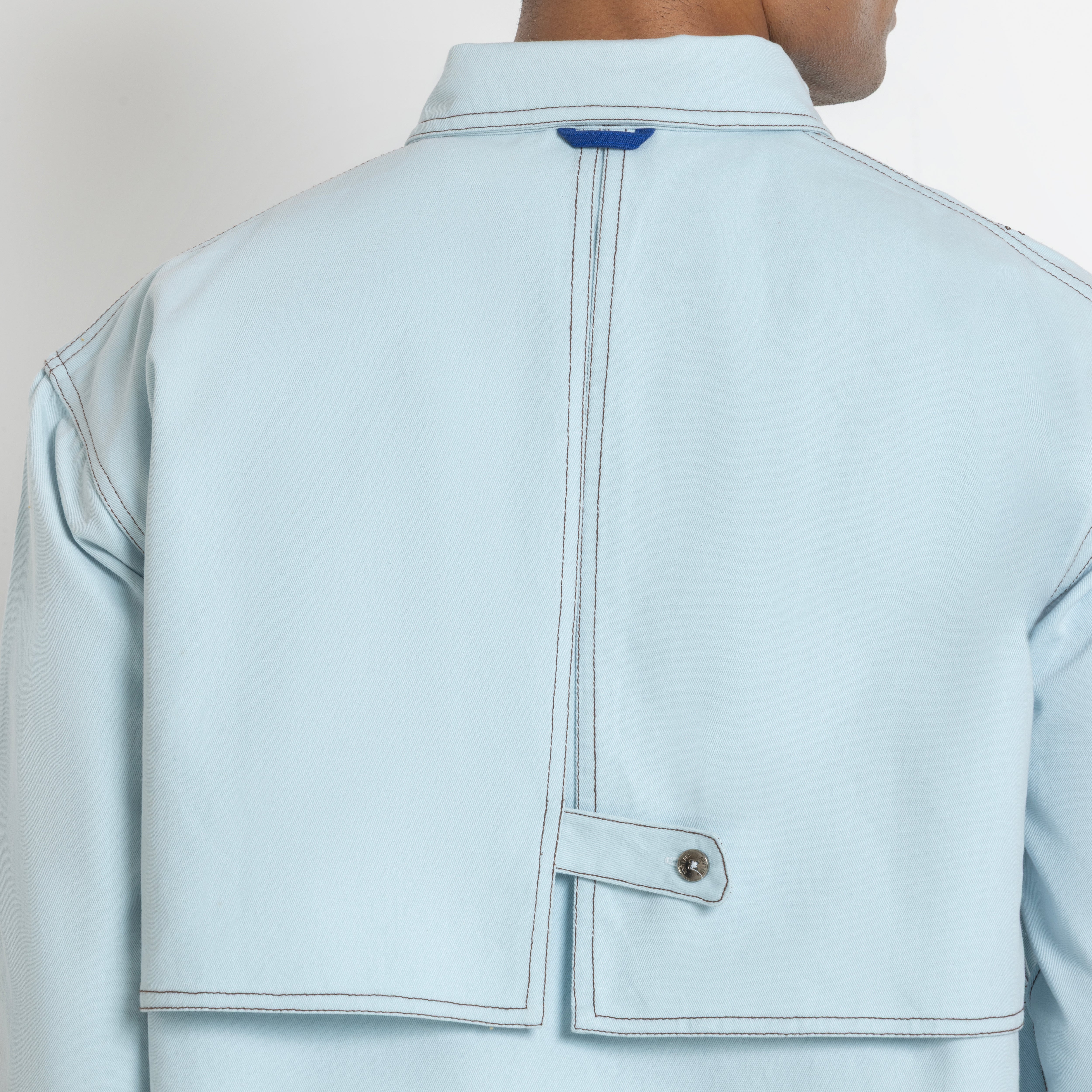 Kara - Utility Shacket - Powder Blue (Unisex)