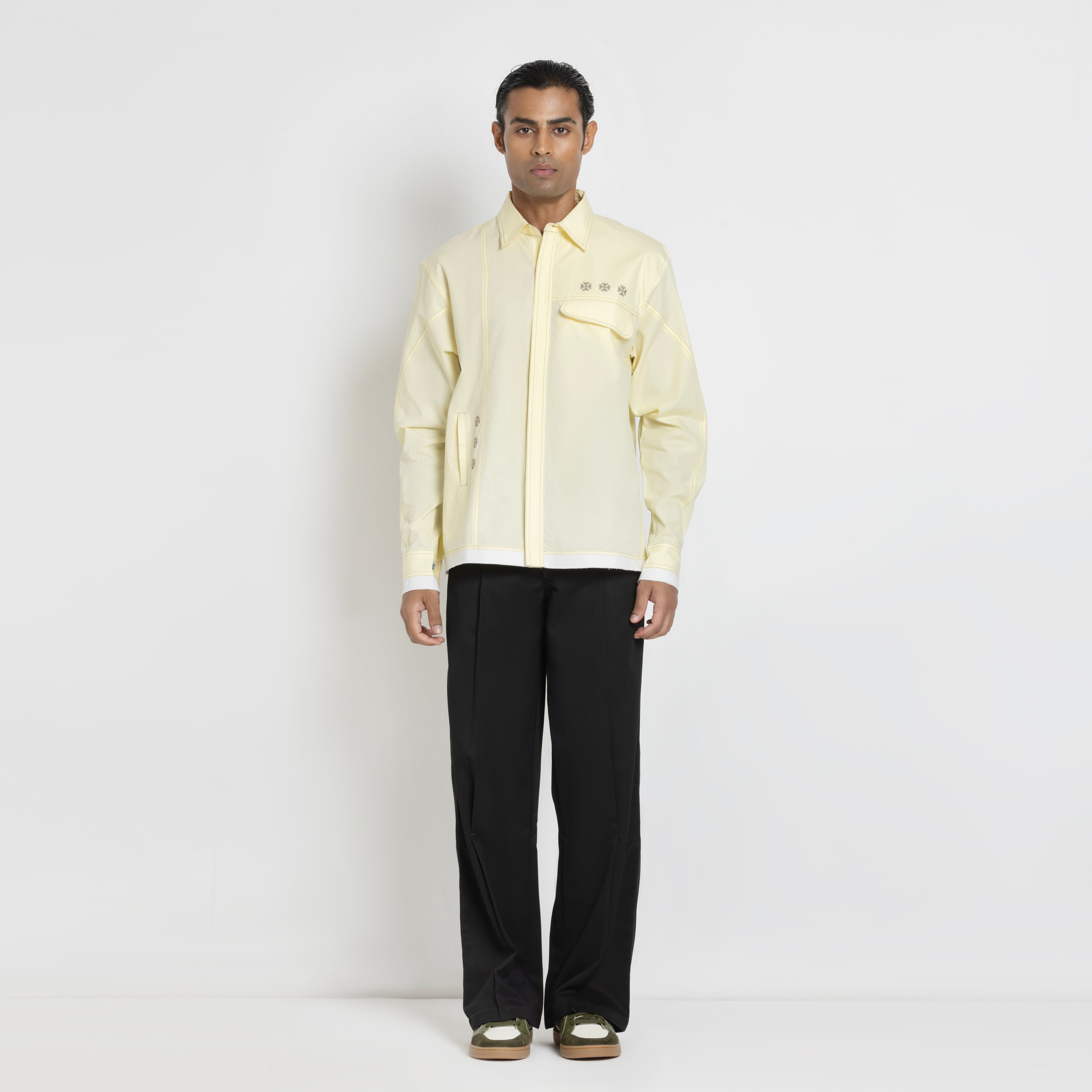 Kara - Deconstructed shirt - Butter Yellow For Men